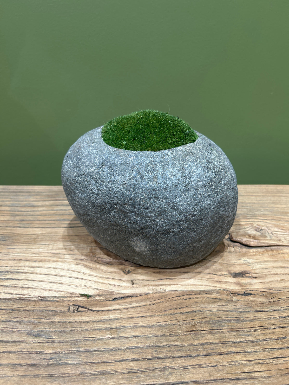 Indo Riverstone planted with Preserved Moss FR68