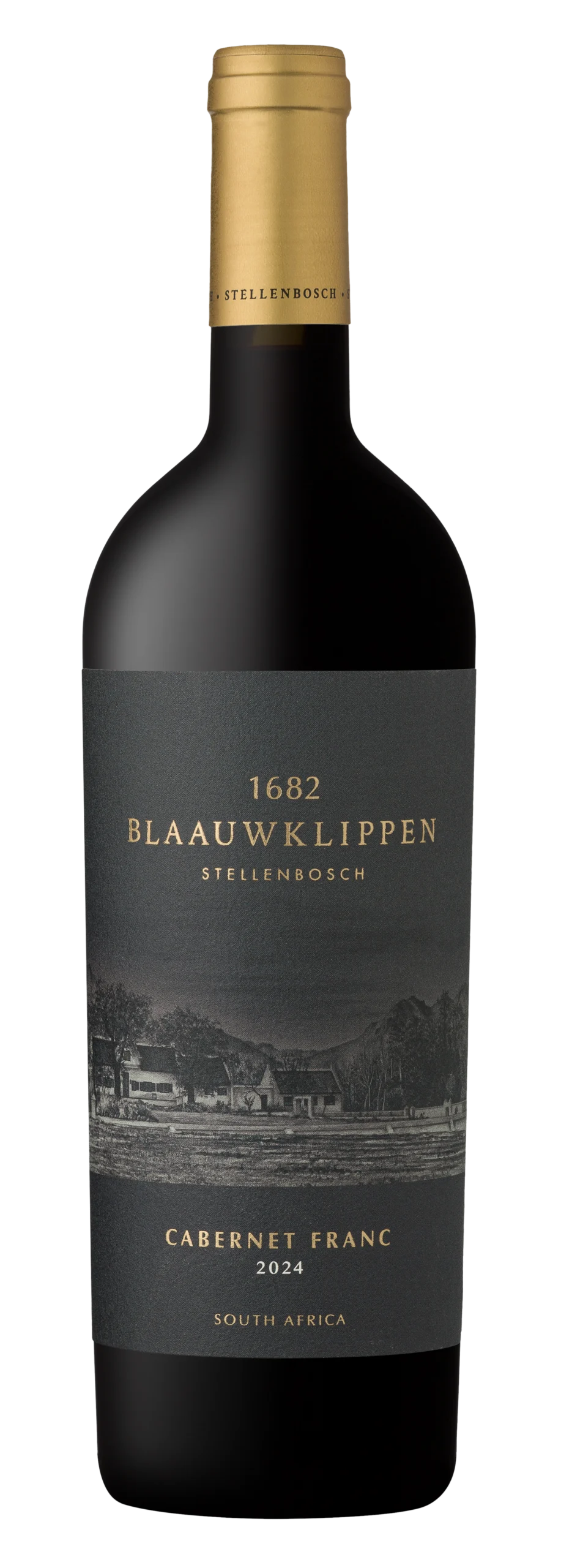 Bottle of Blaauwklippen Cabernet Franc 2024 South African red wine