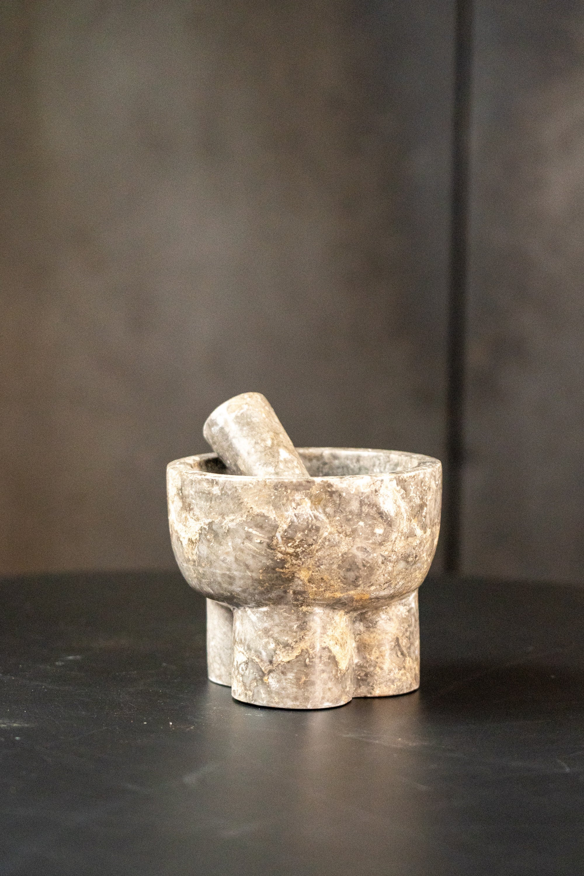 Grey Marble Pestle and Mortar