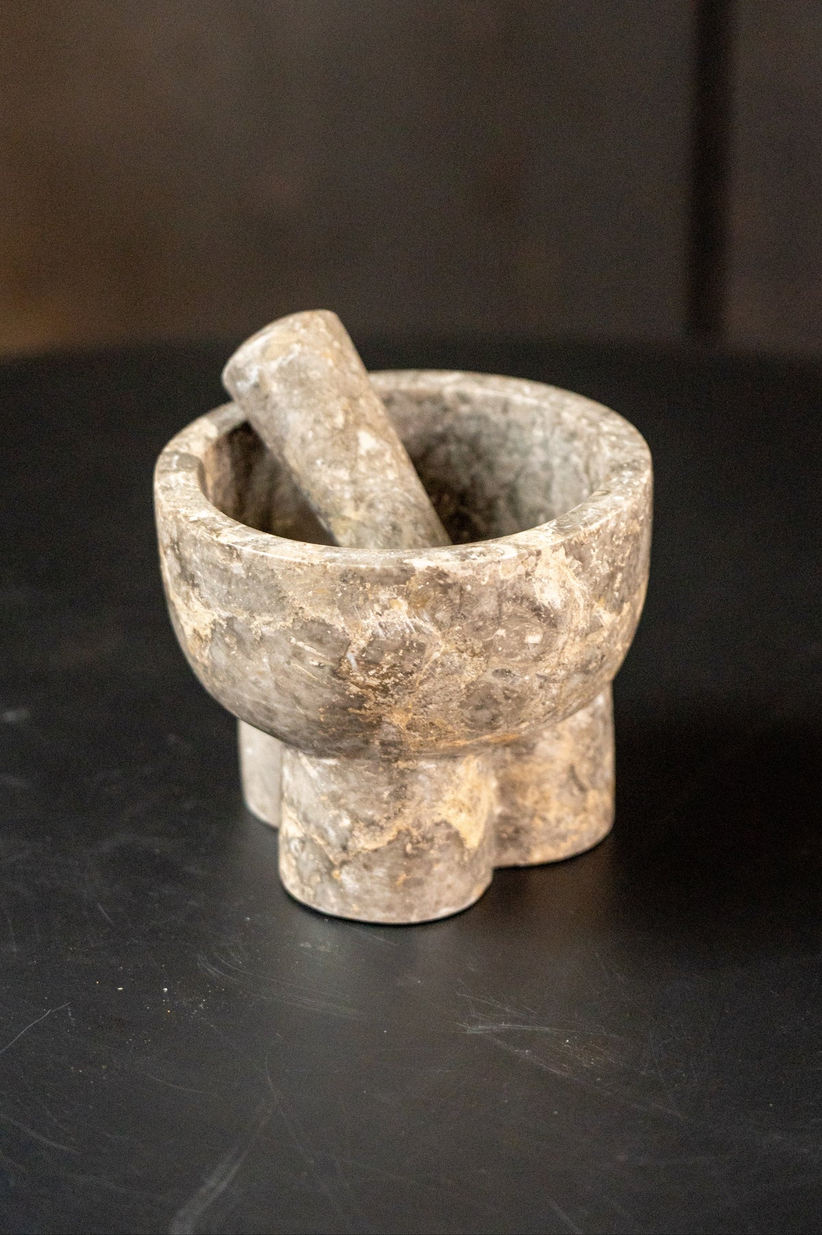 Grey Marble Pestle and Mortar