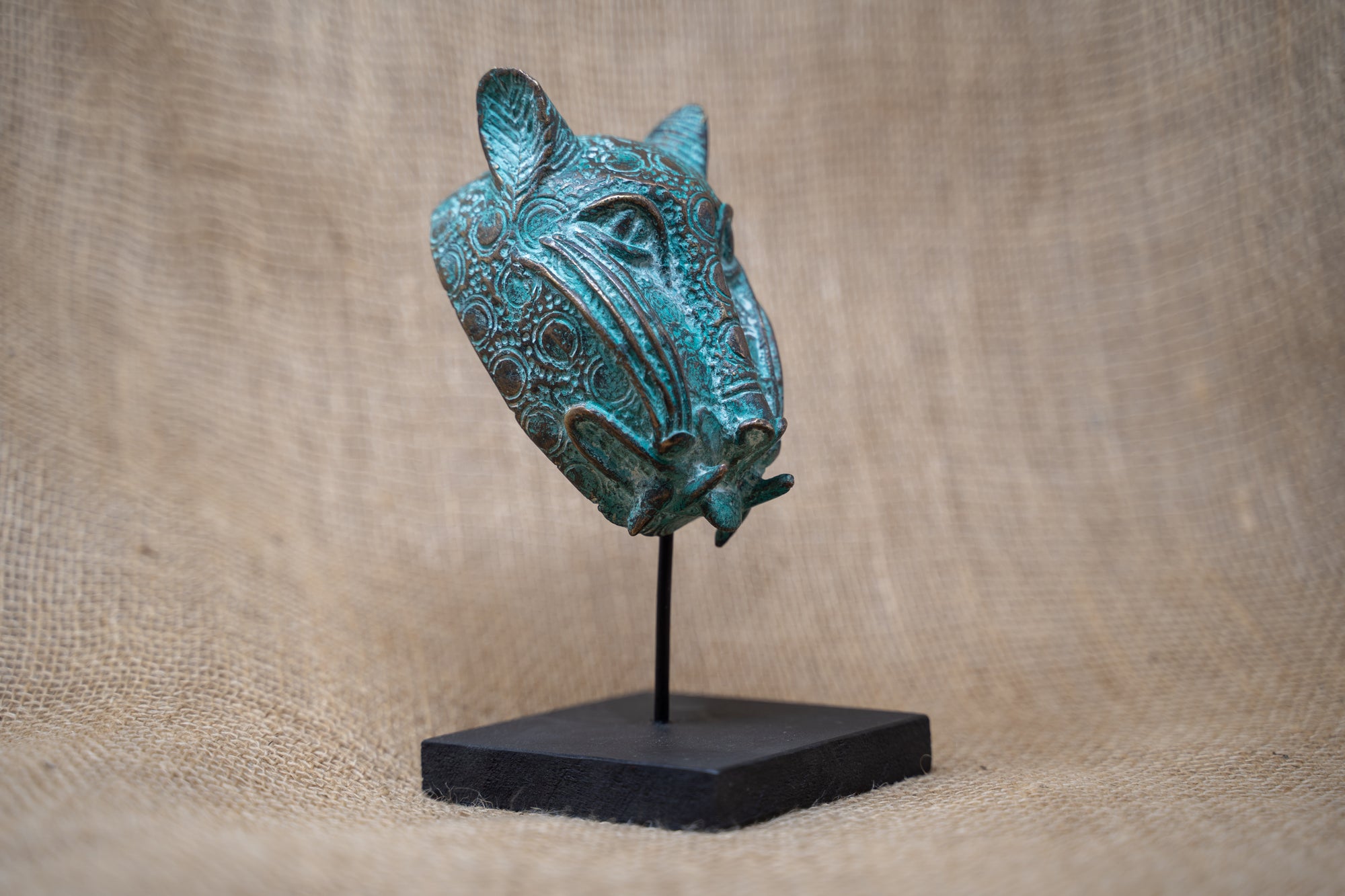 Benin Leopard sculpture - Bronze 26.7
