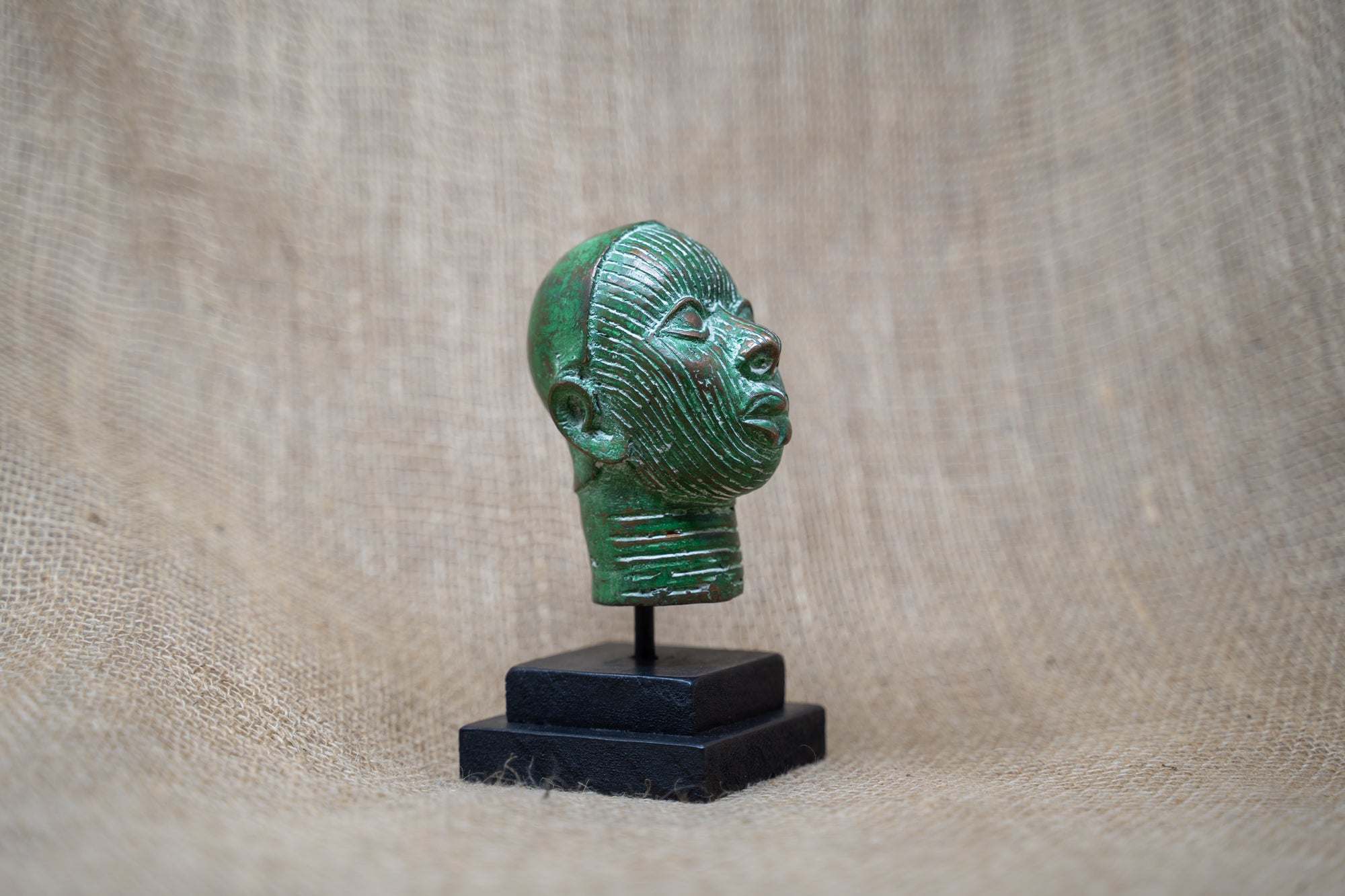 Benin Bronze Head - 37.2