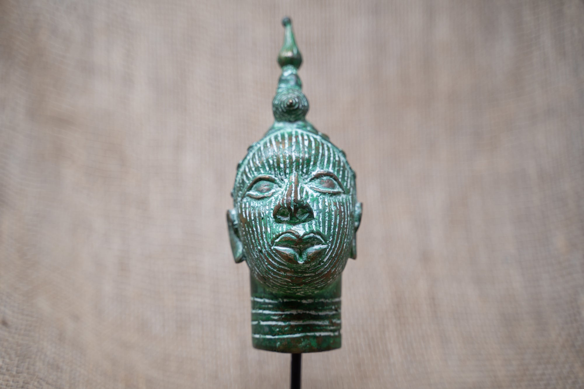 Benin Bronze Head - 37.3
