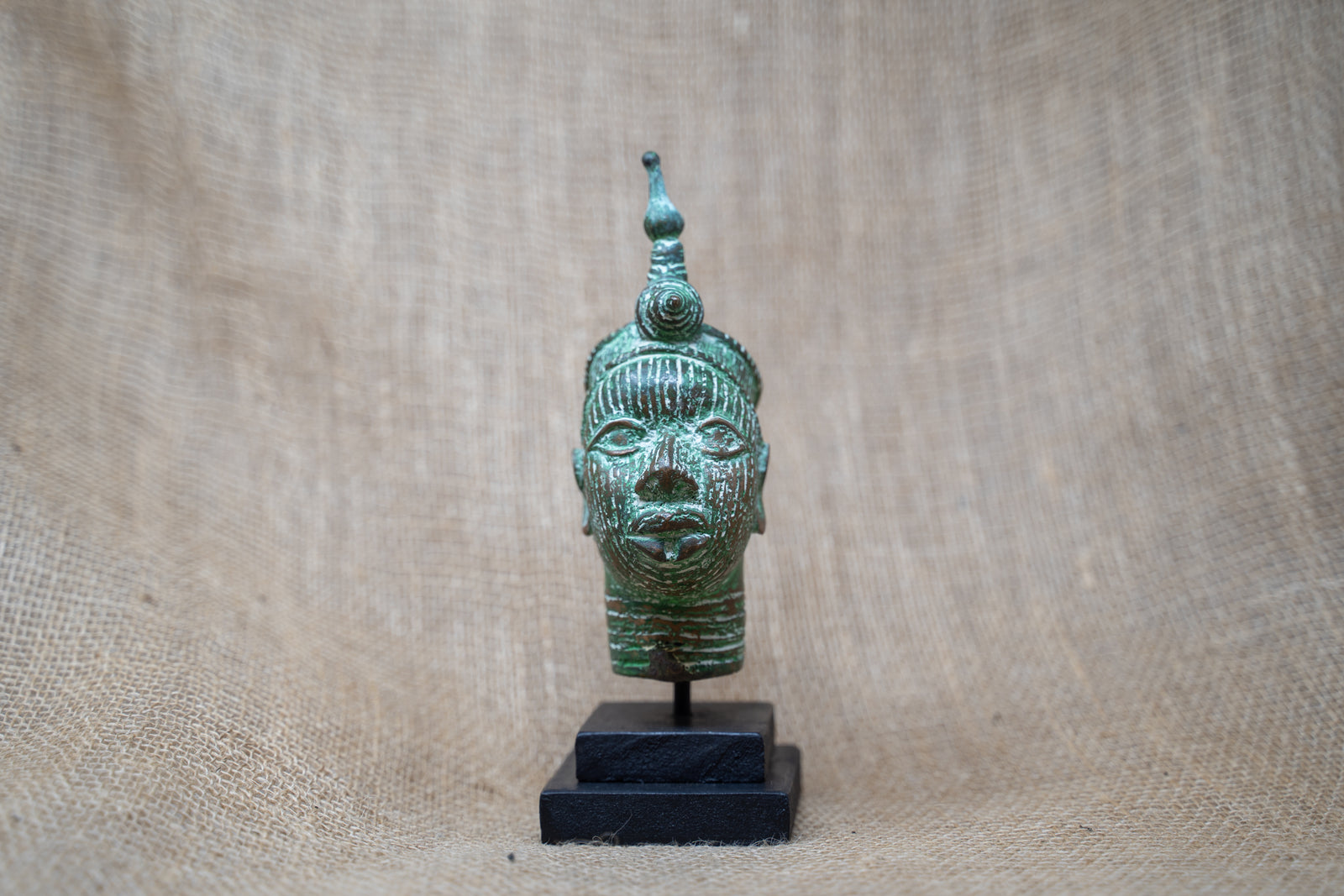 Benin Bronze Head - 37.6