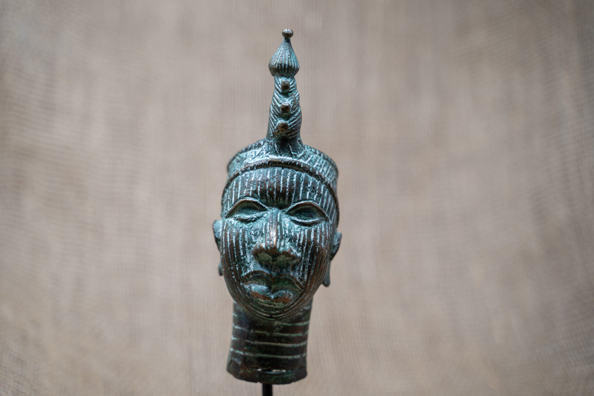 Benin Bronze Head - 37.7