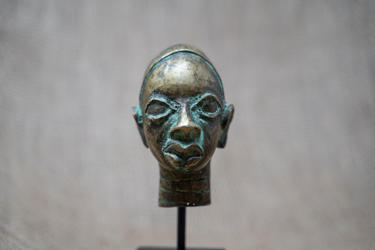 Benin Bronze Head - 37.8