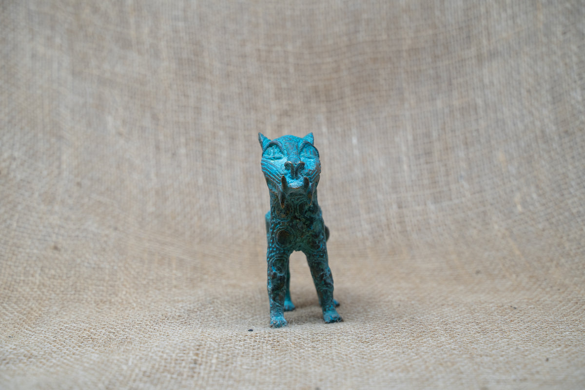 Benin Leopard sculpture - Bronze 56.18