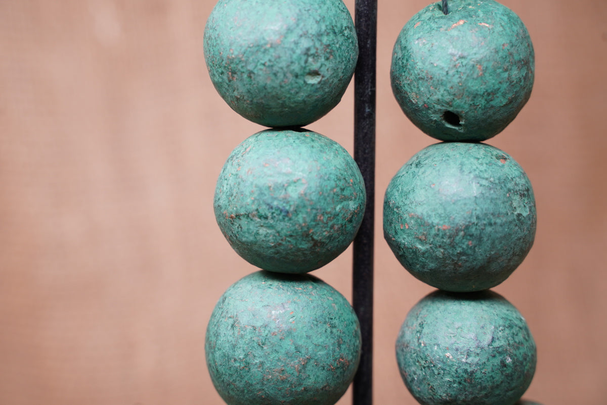 Cameroon Clay Beads- Green 36.1