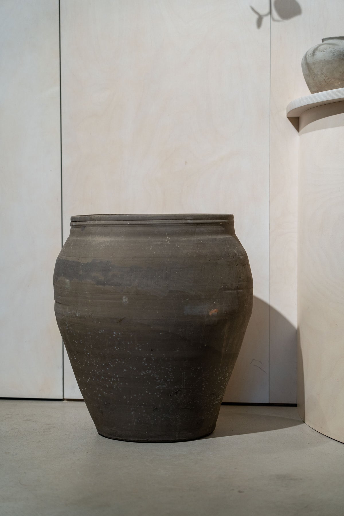 Vintage Grey Brown Pots Large