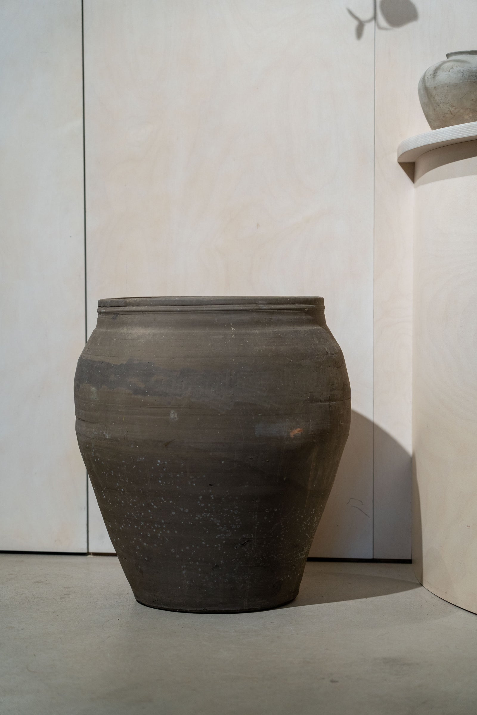 Vintage Grey Brown Pots Large