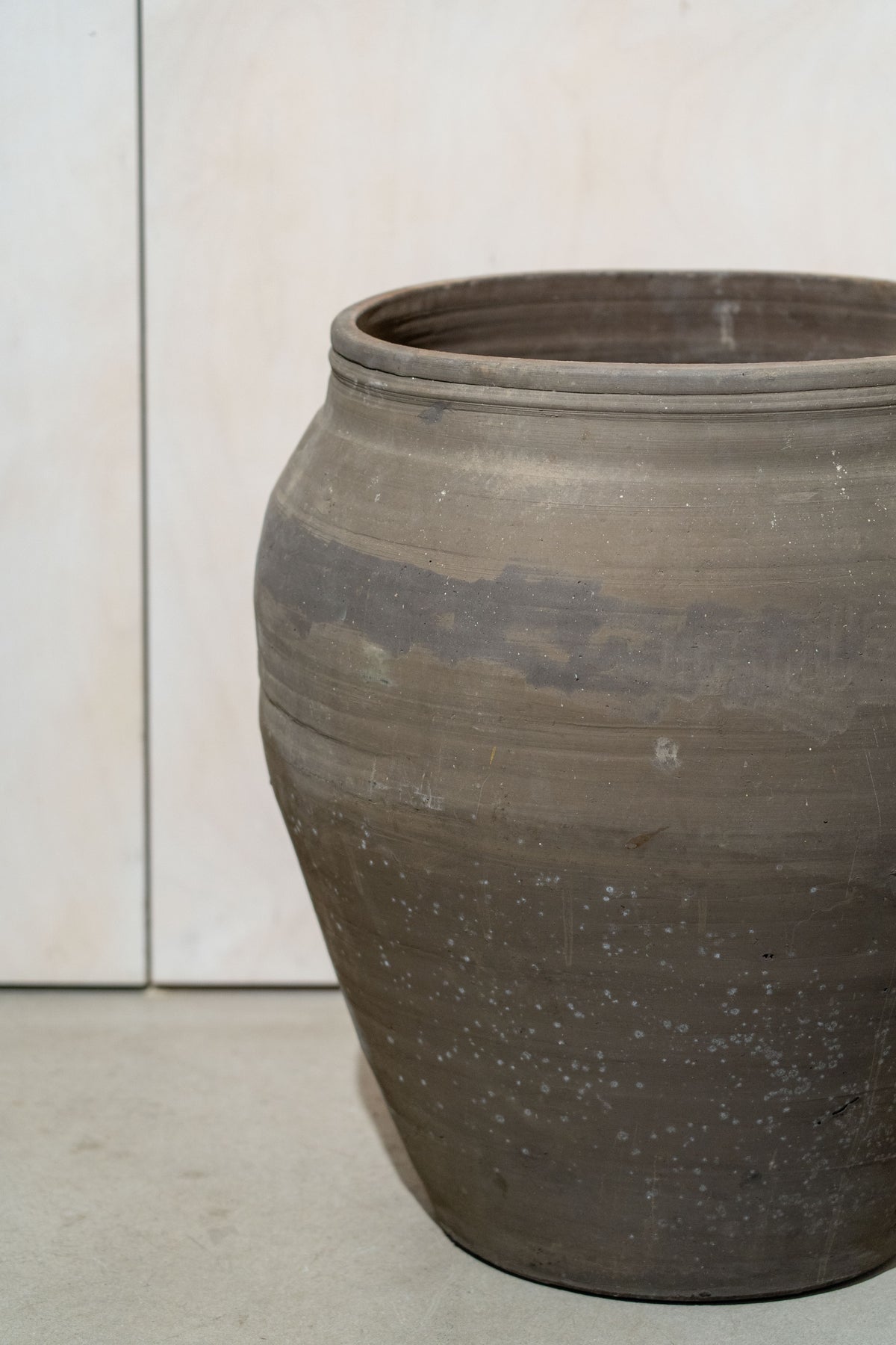 Vintage Grey Brown Pots Large