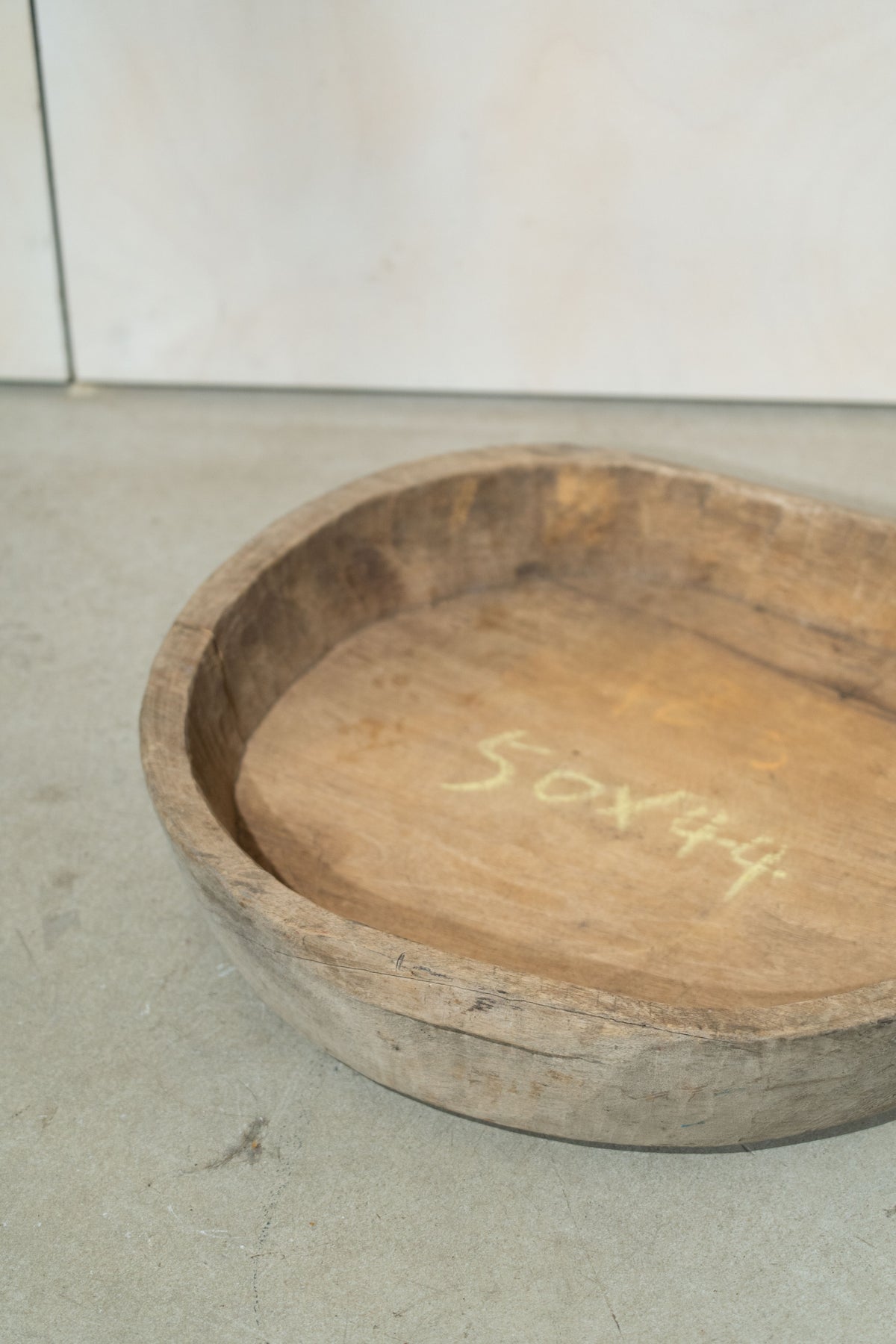 Vintage Large Round Wooden Bowl No 2