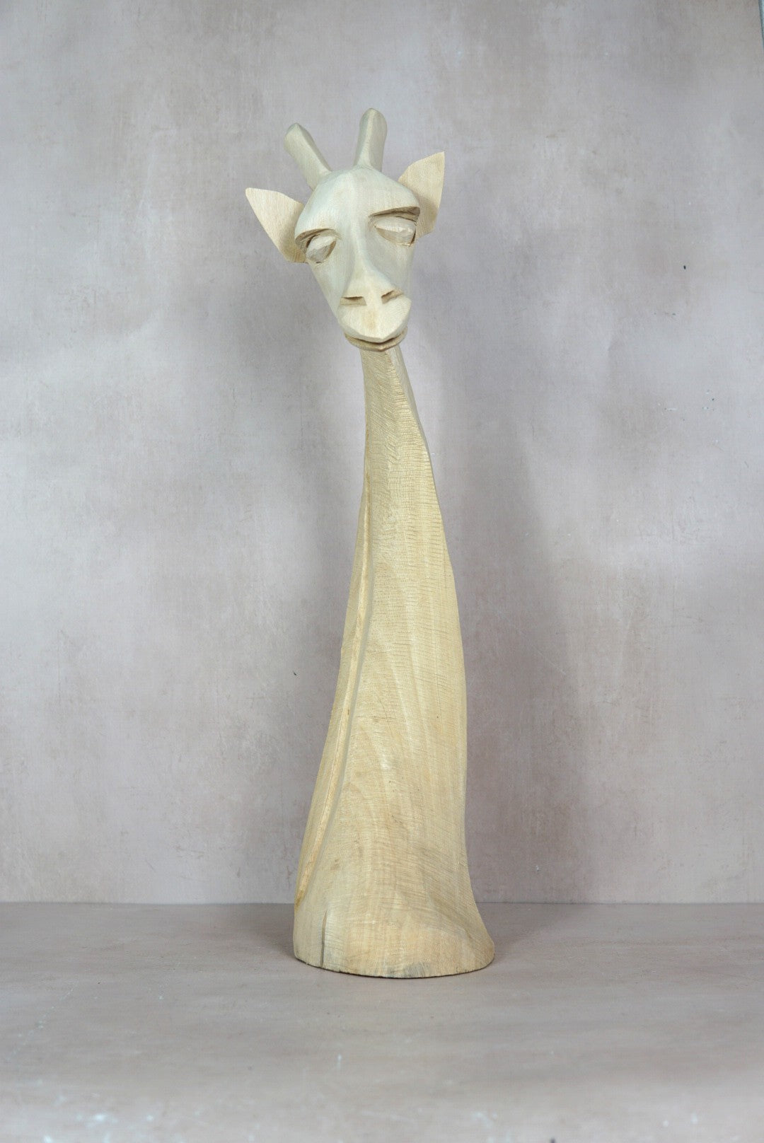 Swazi Giraffe-head sculptures - wood - 80.1