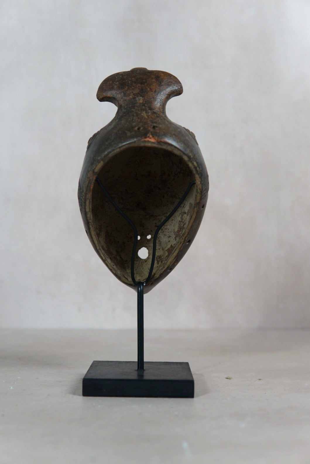 African Raffia Terracotta Mask - 103.1