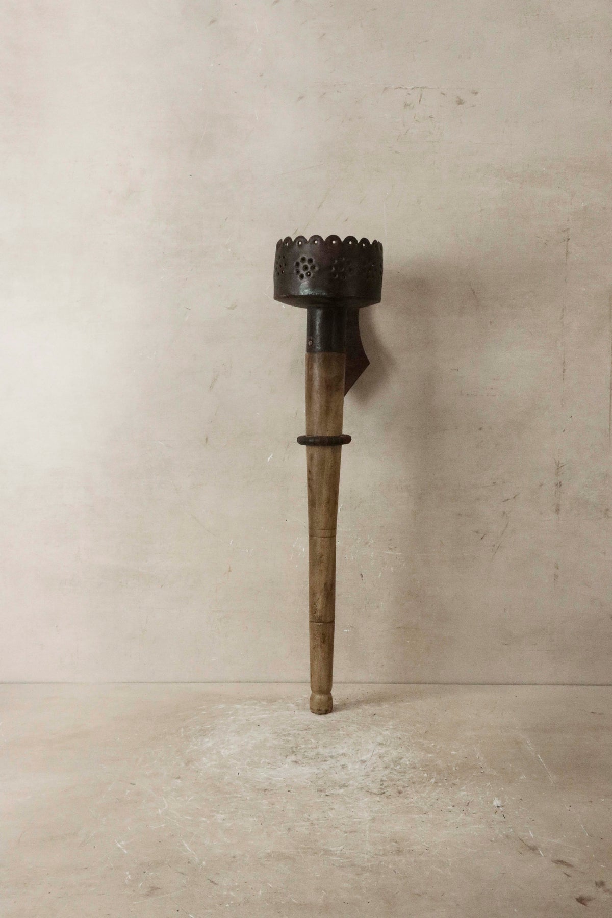 Vintage Teak Wall Sconce Torch - 151.2