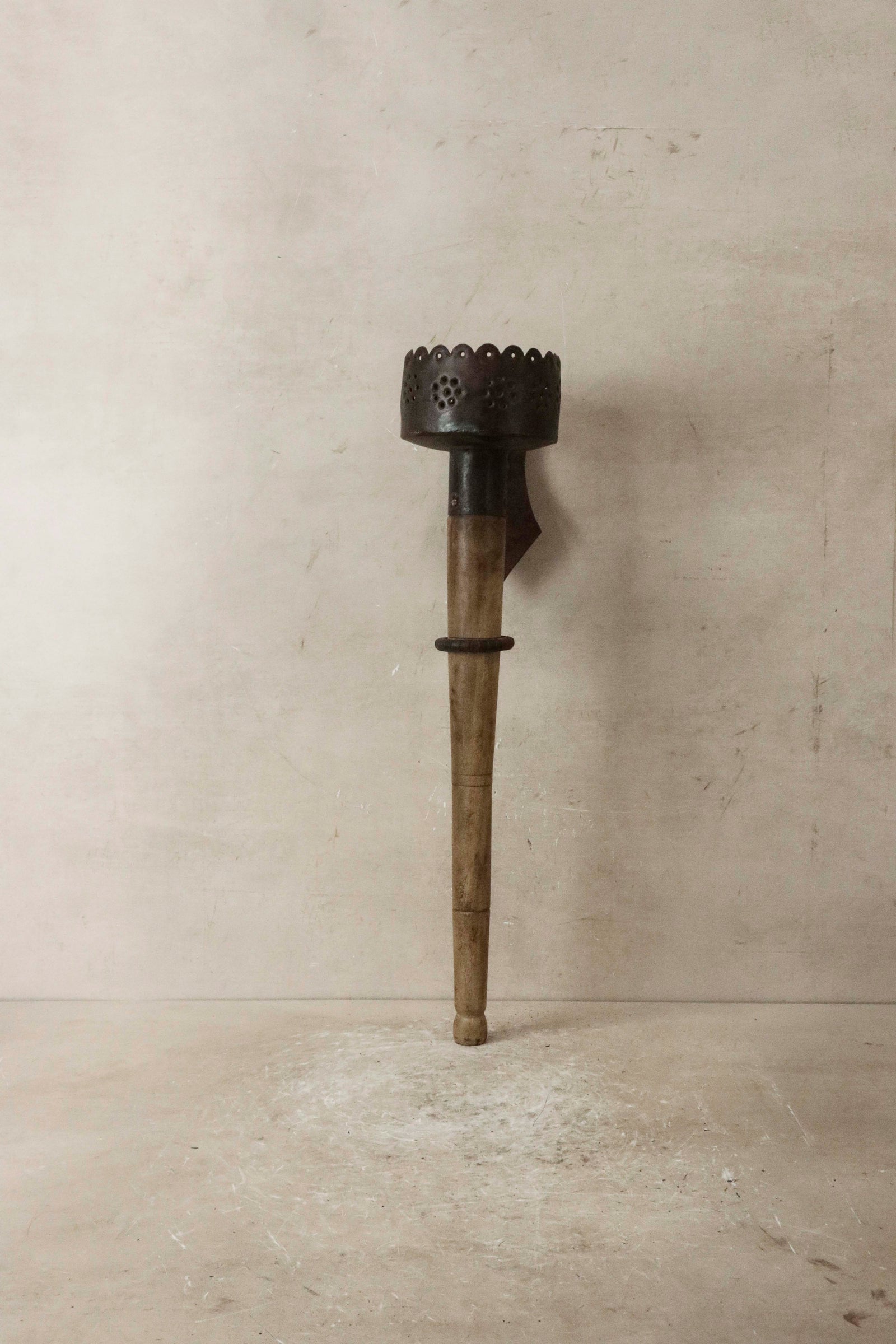 Vintage Teak Wall Sconce Torch - 151.2