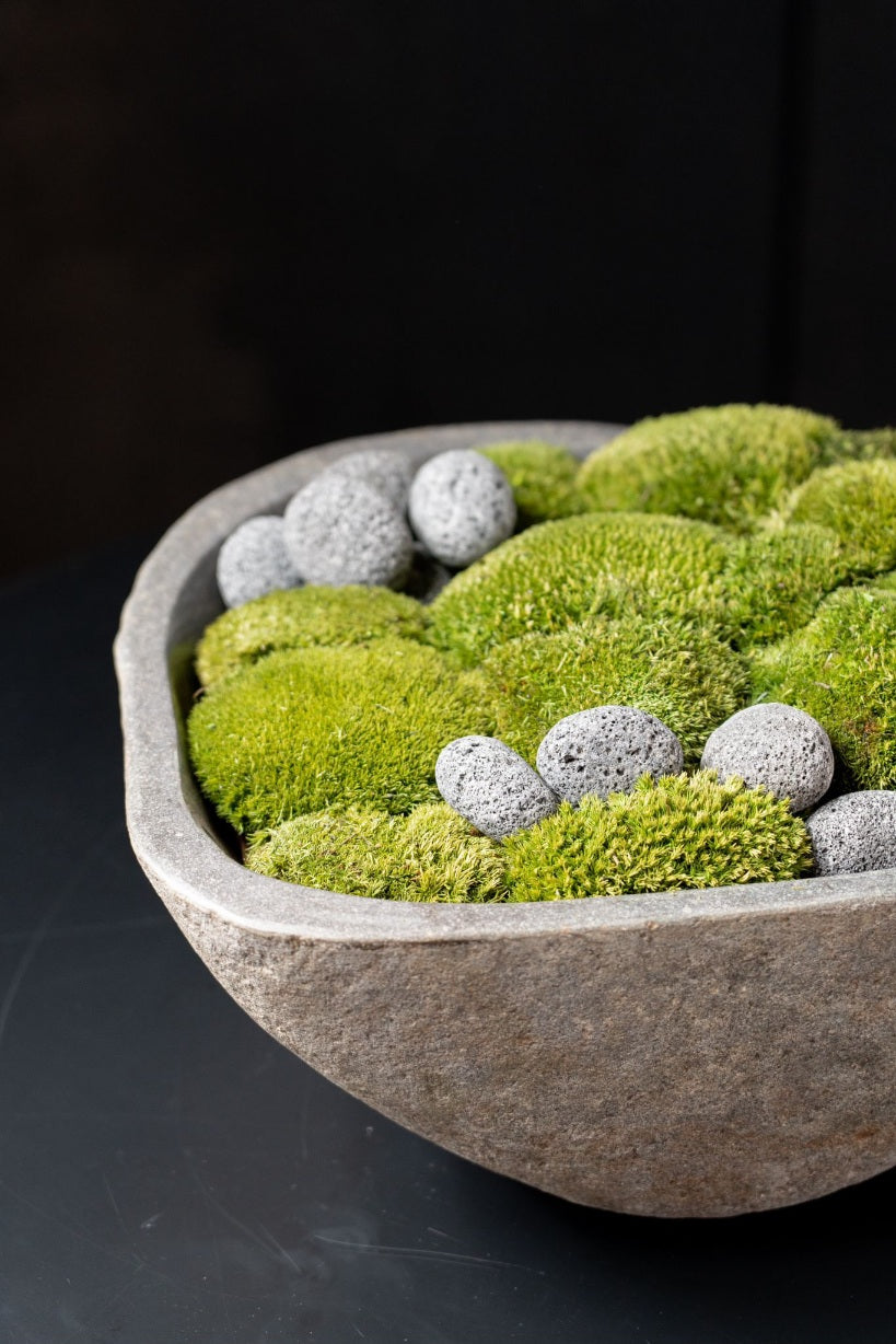 Indo Stone Moss Bowl