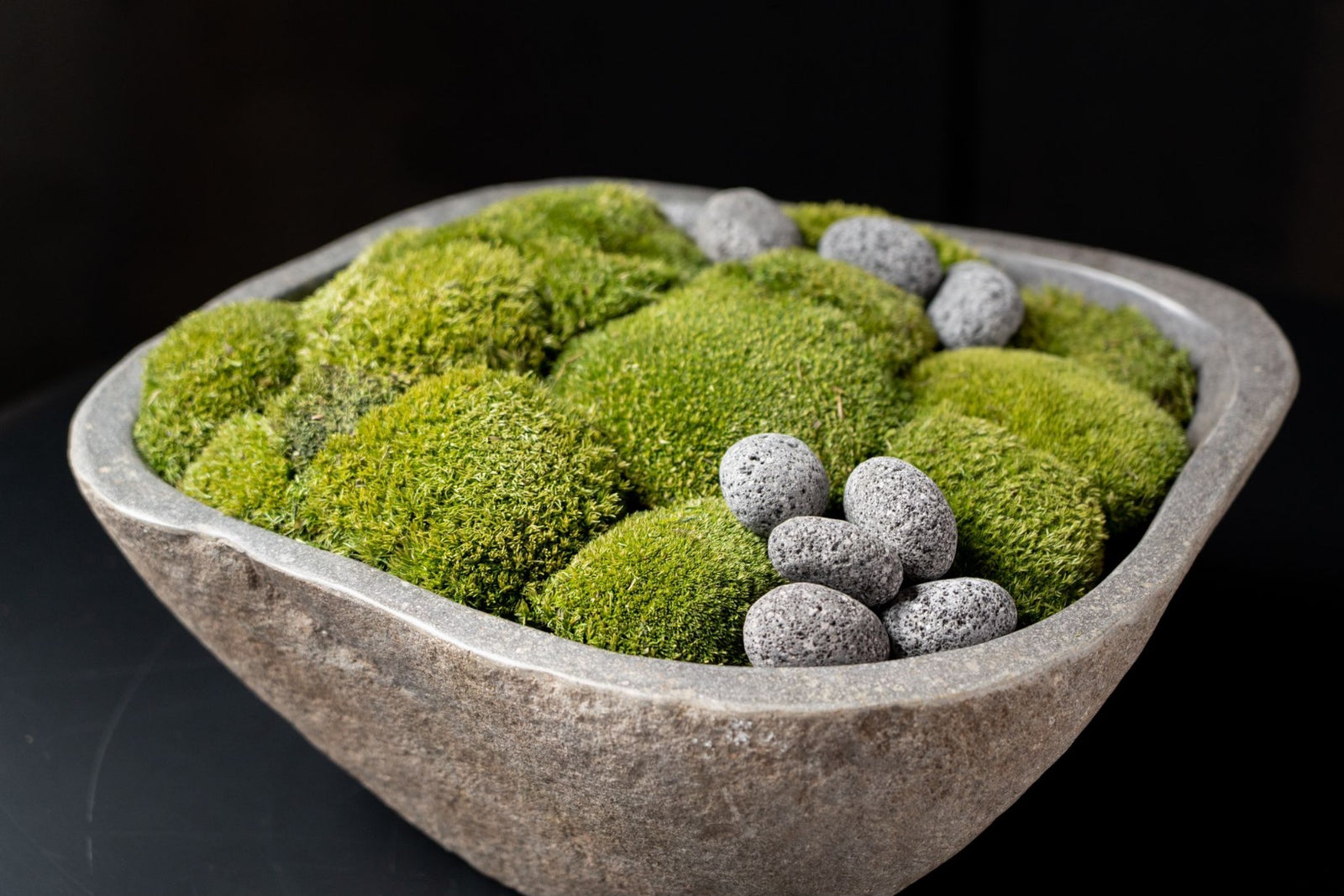 Indo Stone Moss Bowl
