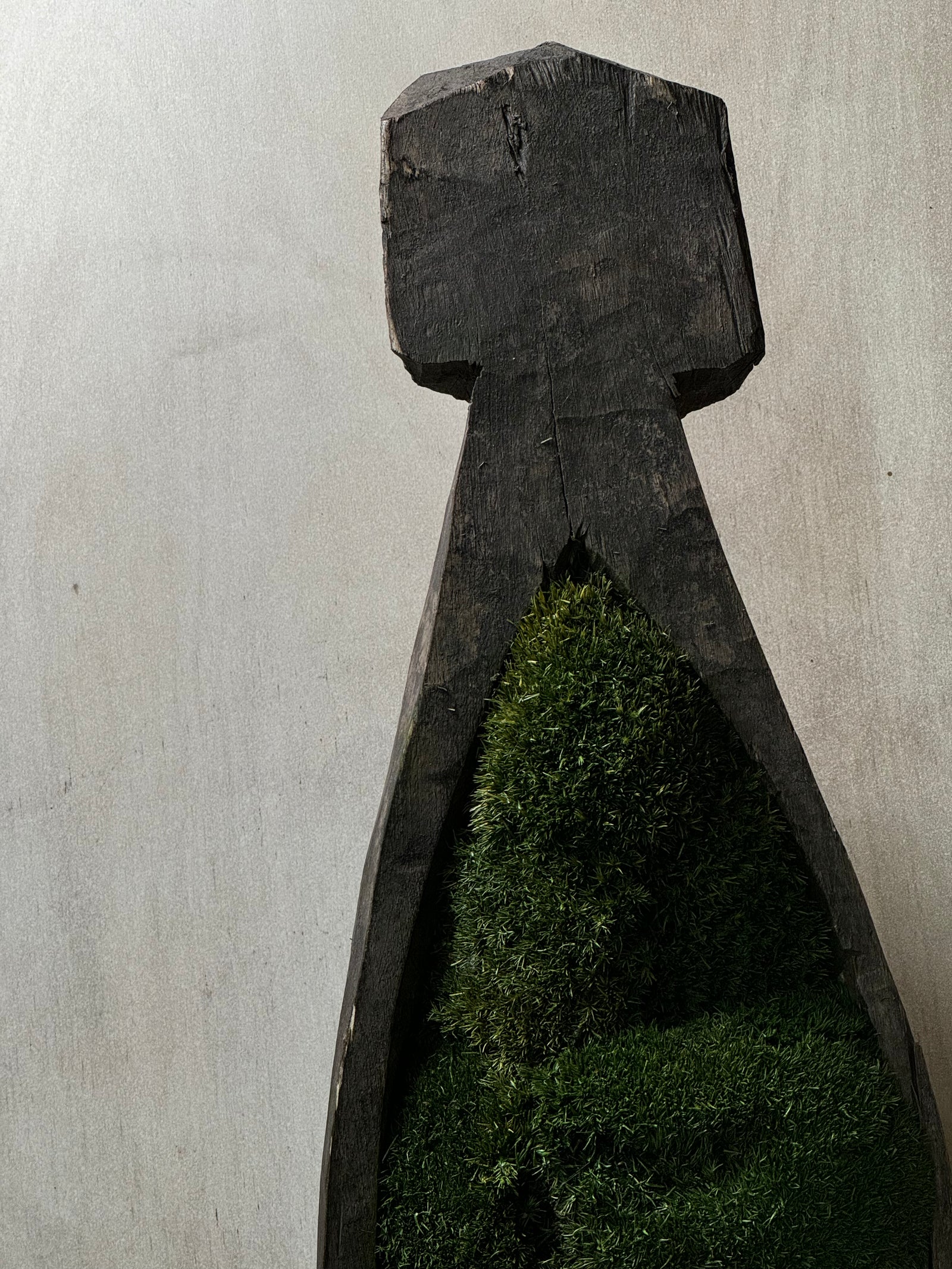 Mokoro Canoe with Preserved Moss Table Display FR60