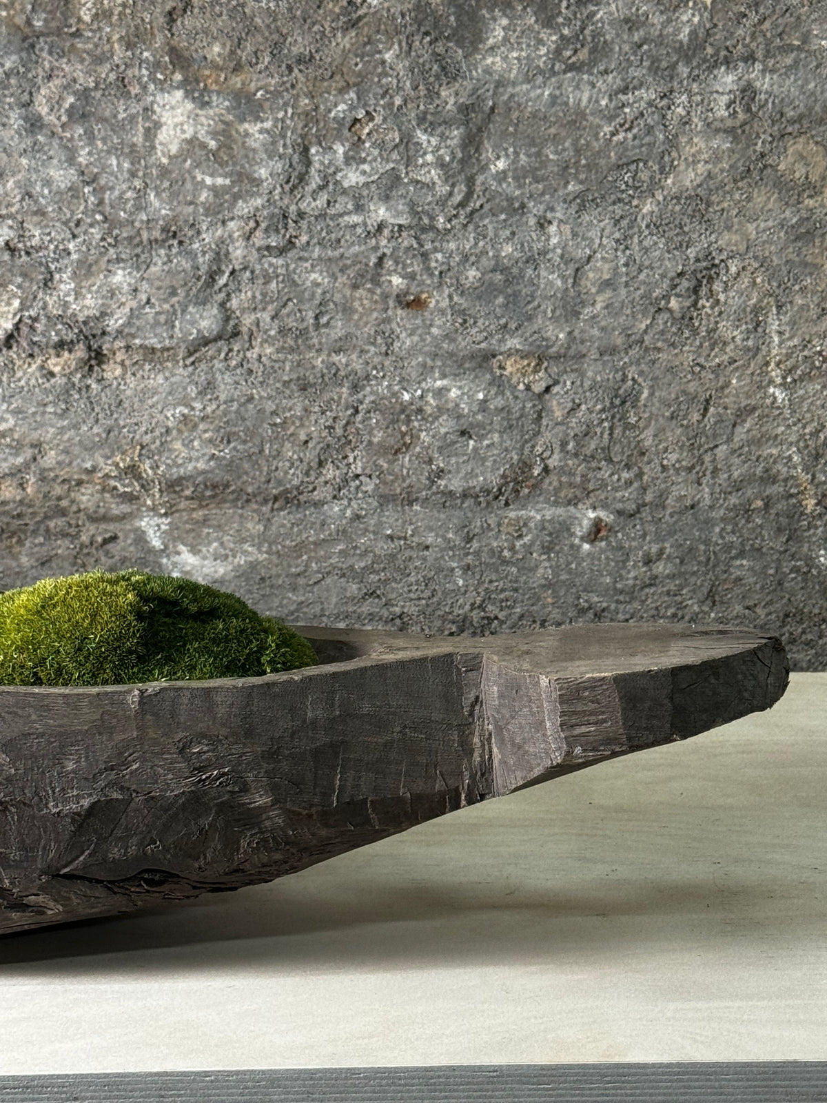 Mokoro Canoe with Preserved Moss Table Display FR60