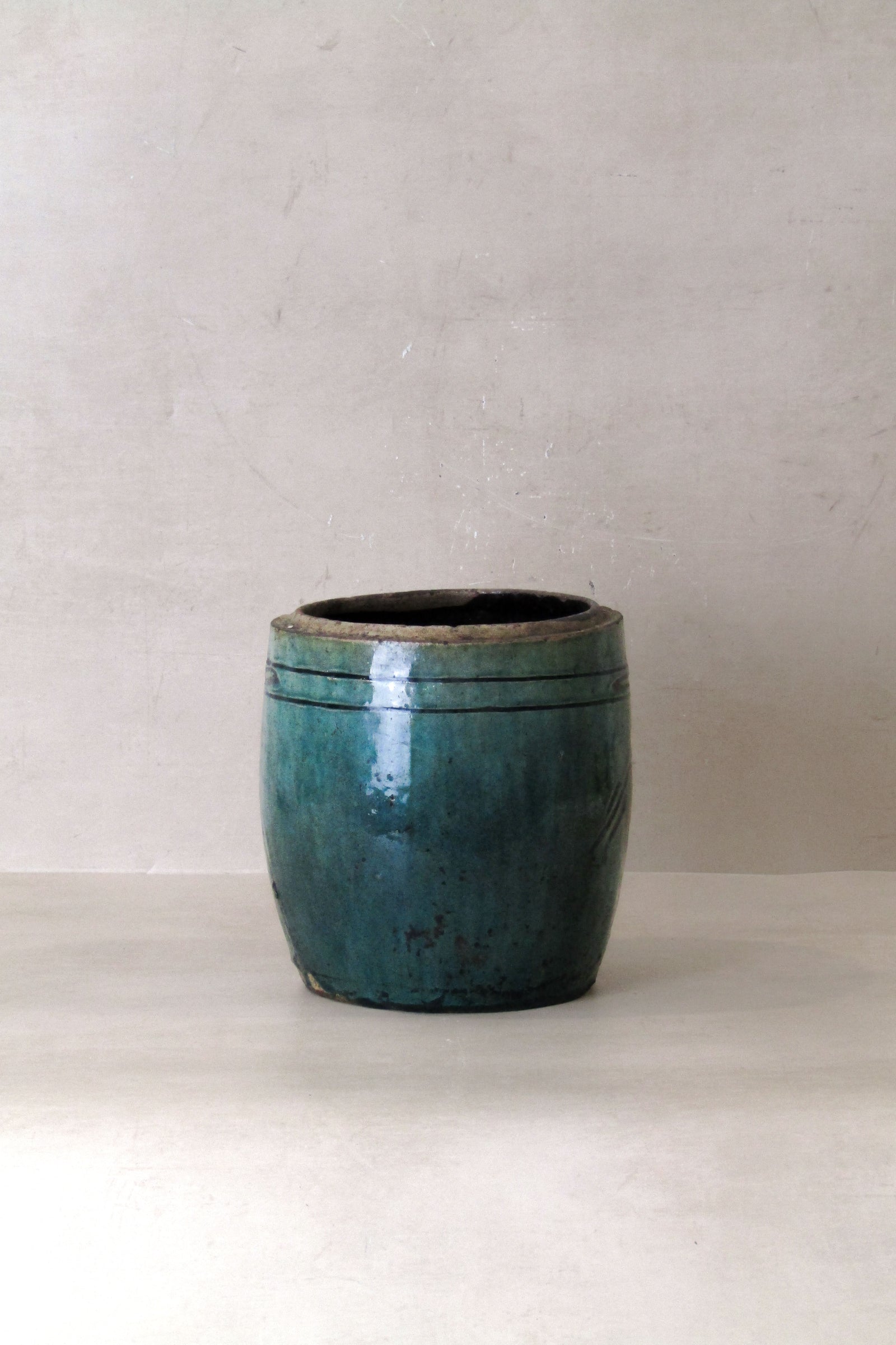 Vintage Emerald Green Pot - No 5