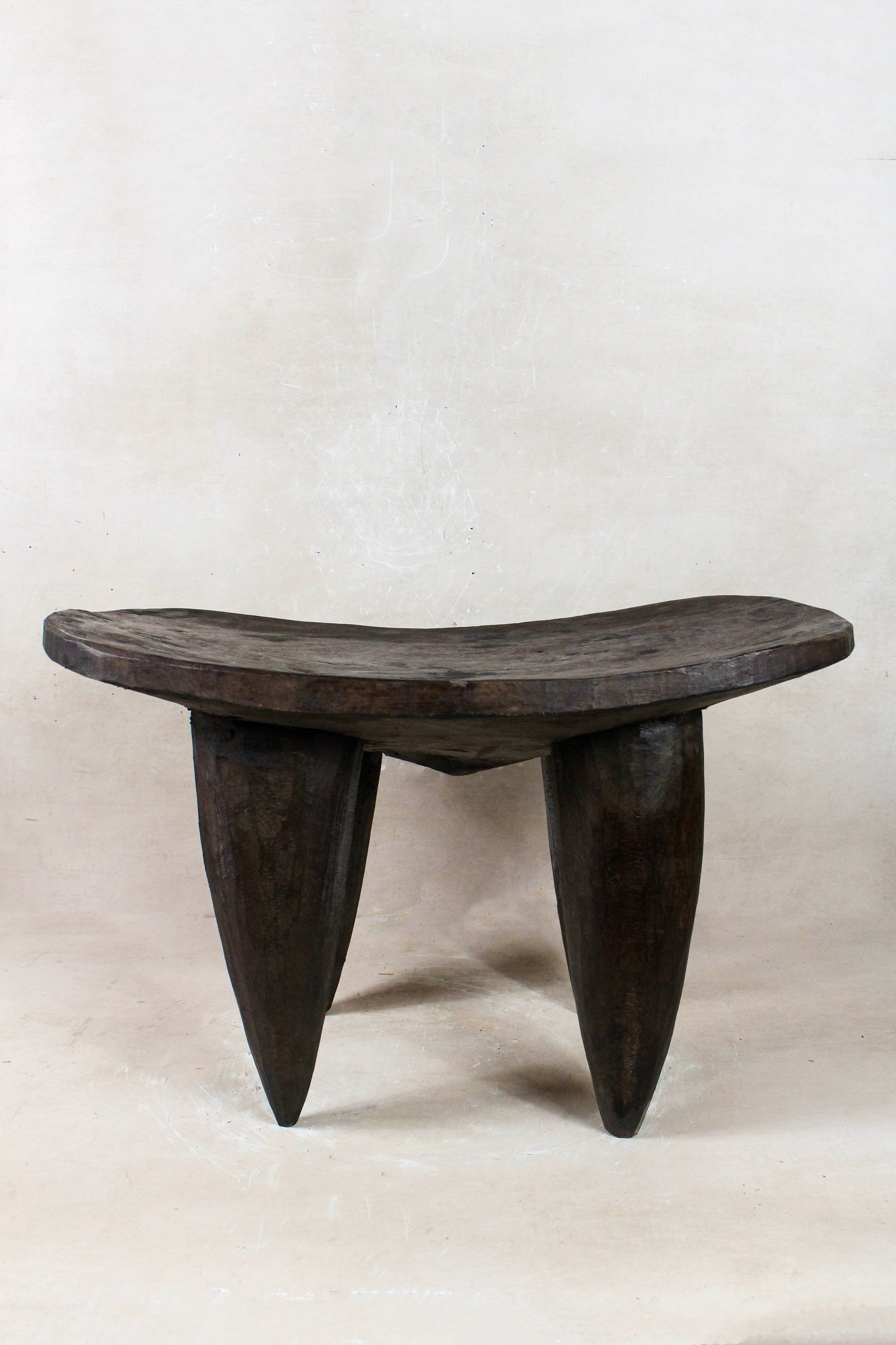 Large hand-carved Senufo stool in solid hardwood