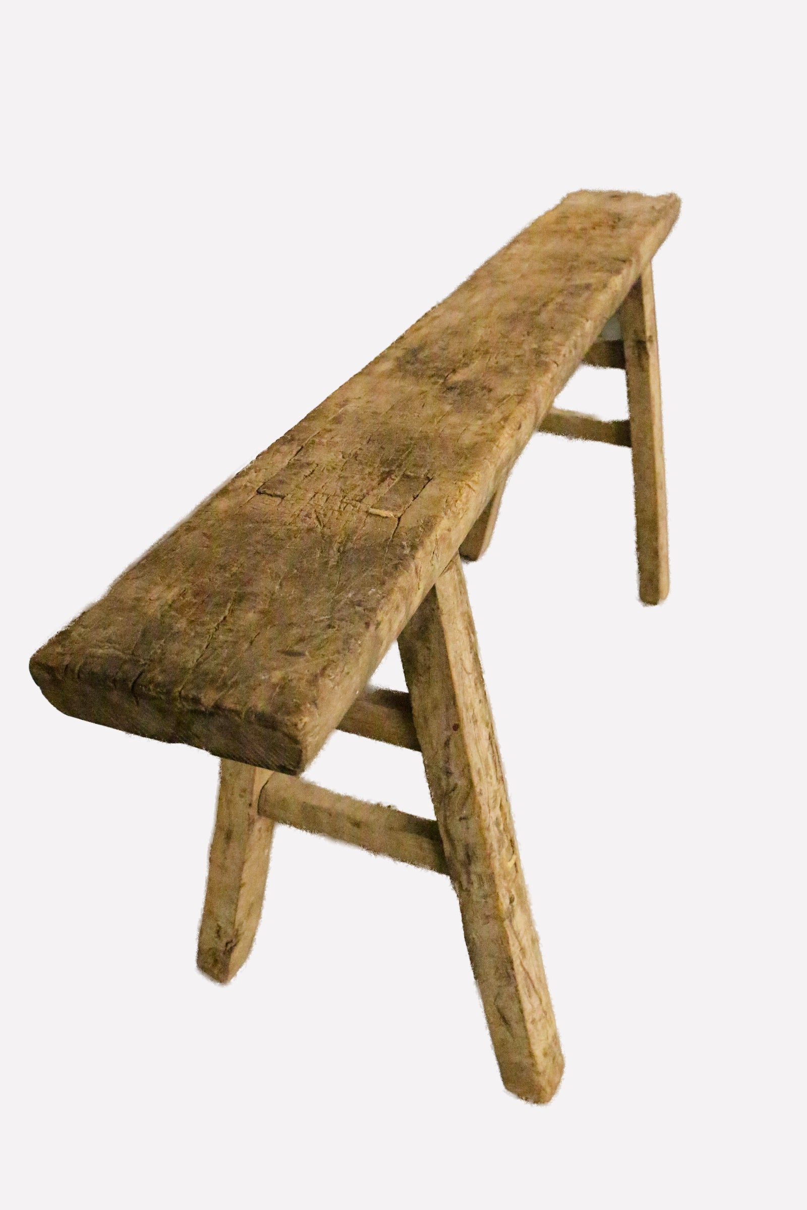Antique Rustic Elm Bench 14.2