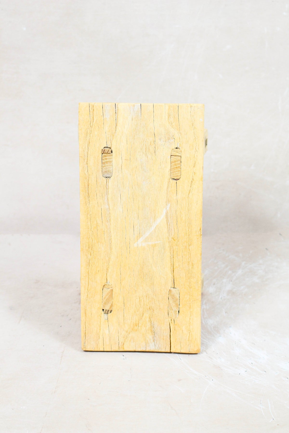 Vintage Rustic Elm Wood Stool - No 63
