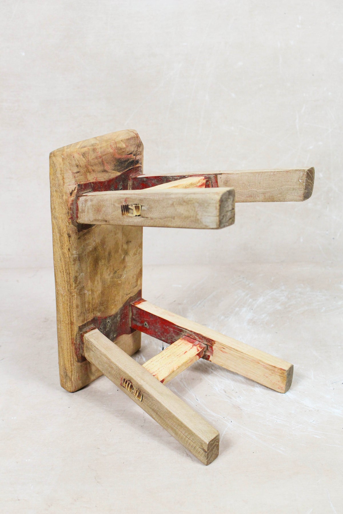 Vintage Rustic Stool Small - Elm wood - 68