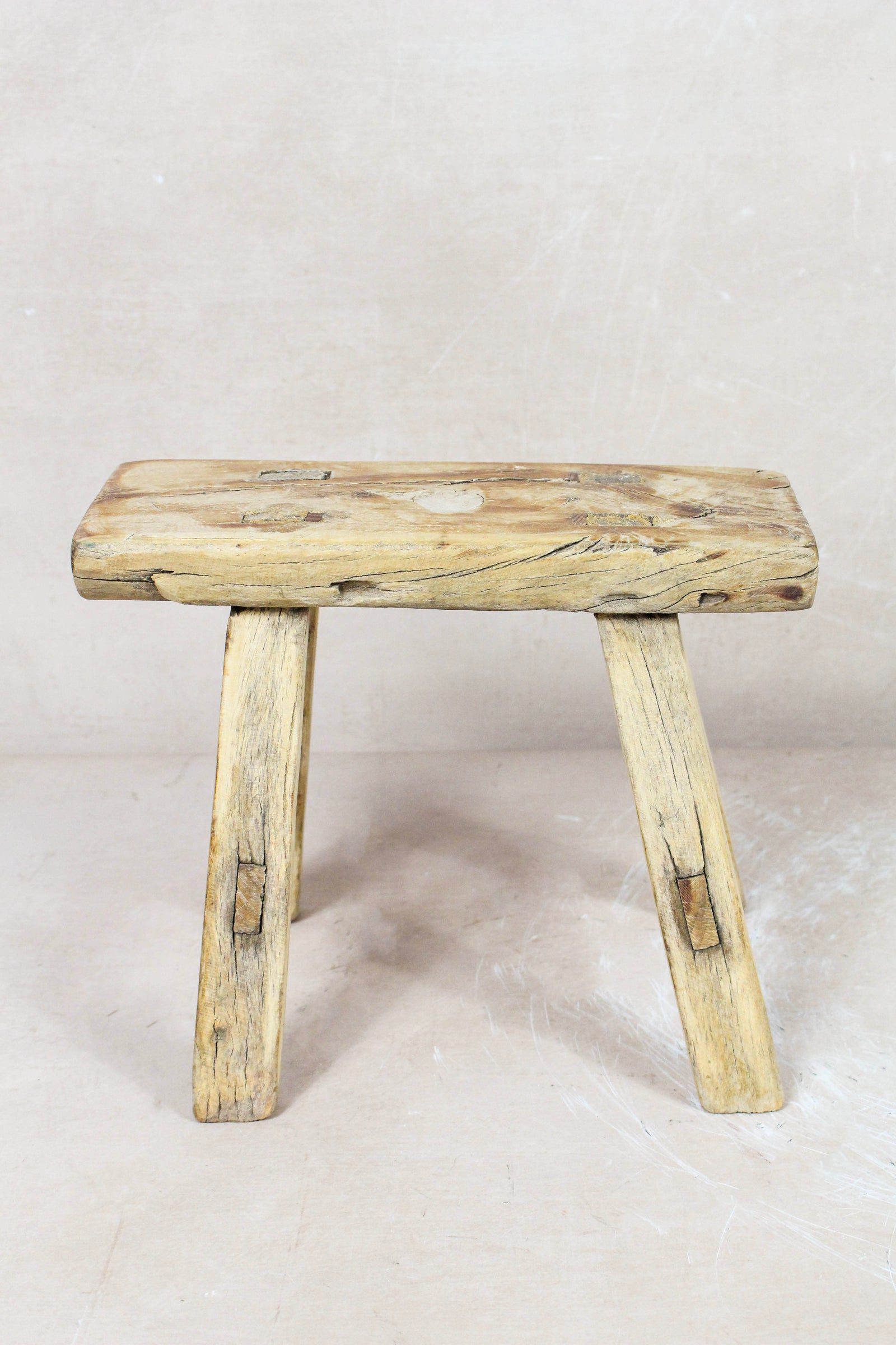 Vintage Rustic Stool Small - Elm wood - 70