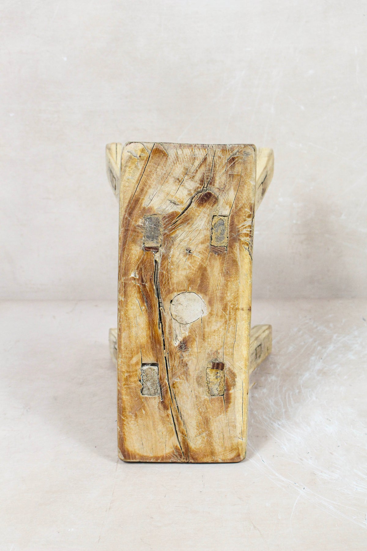 Vintage Rustic Stool Small - Elm wood - 70