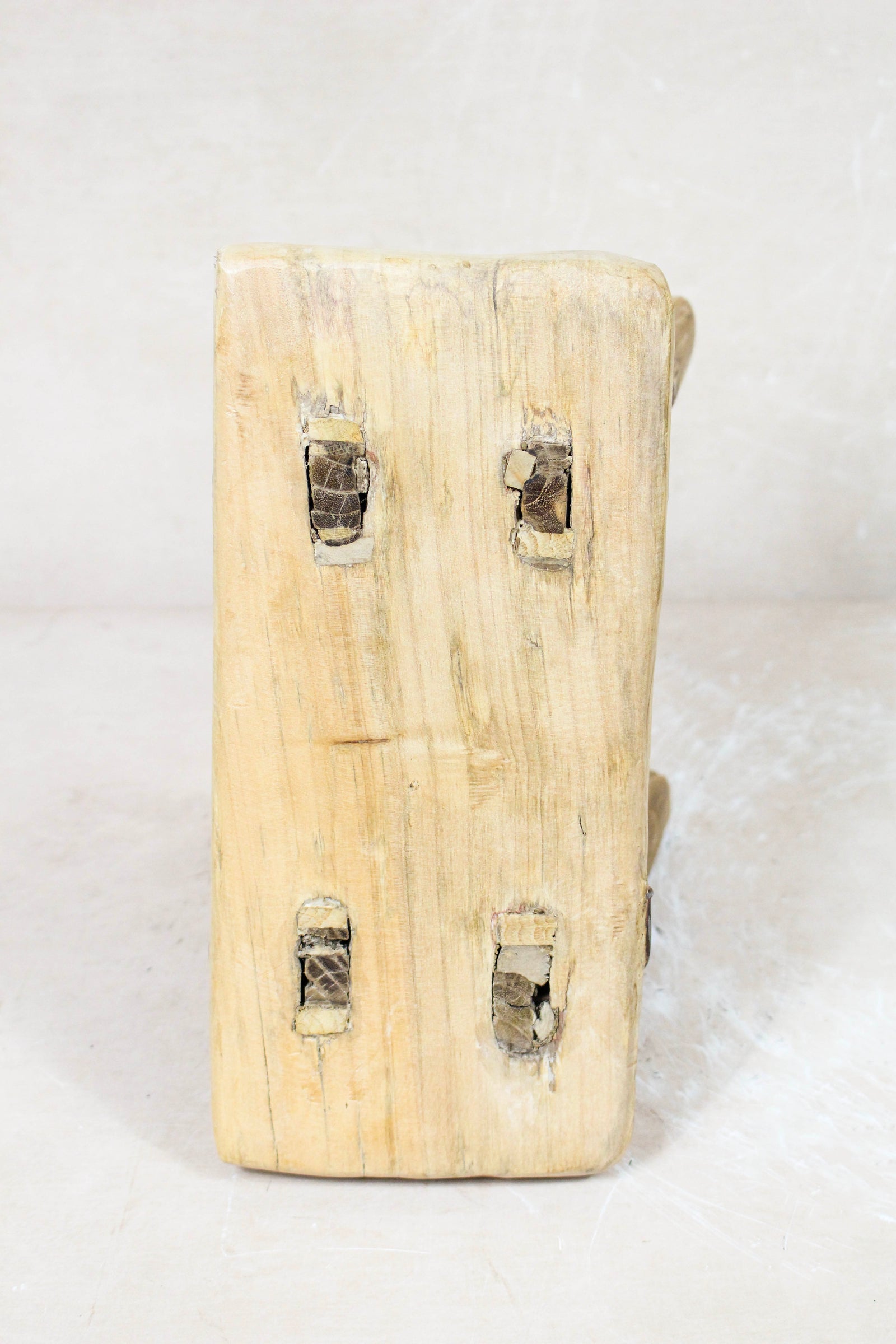 Small vintage rustic reclaimed elm wood stool 97 – Botanical Boys