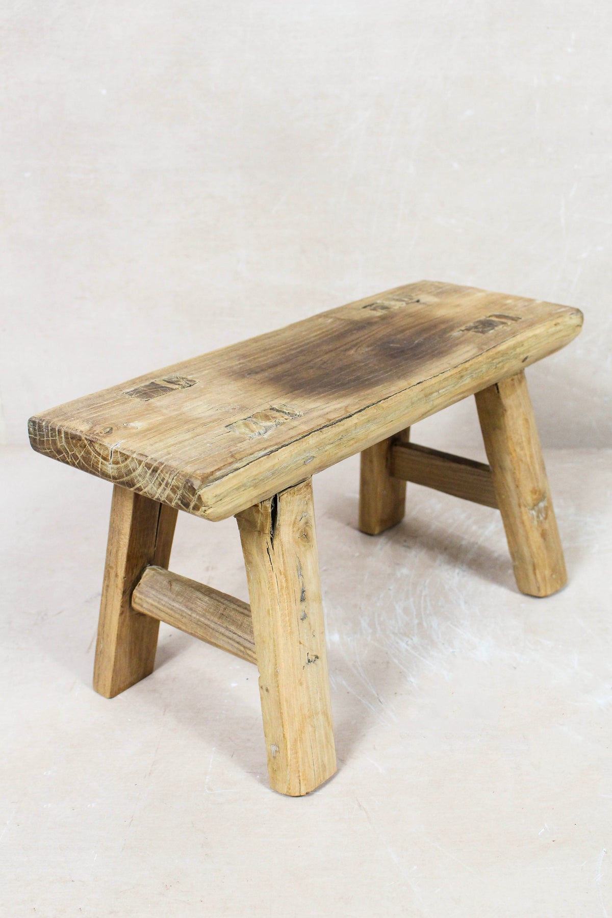 Vintage Rustic Stool Small - Elm wood - 99