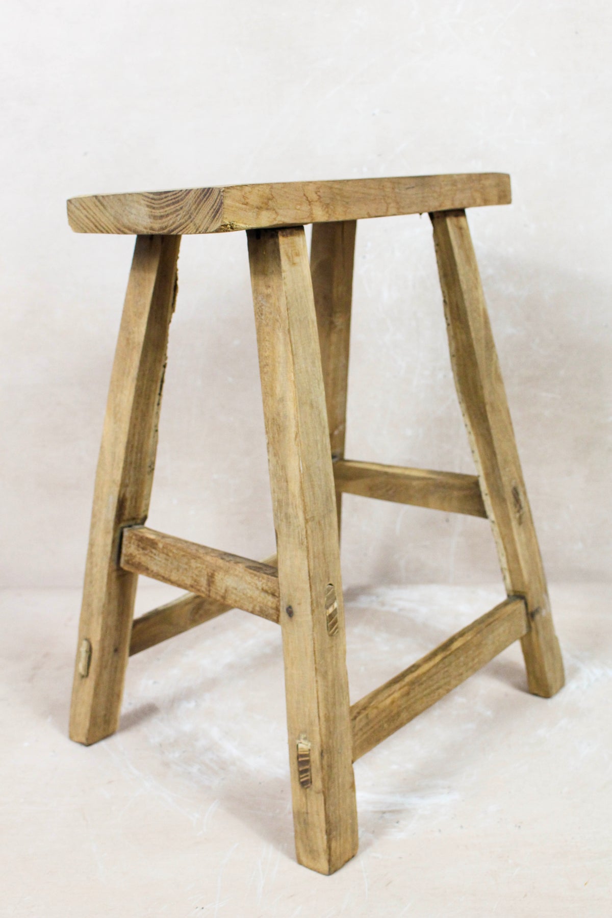 Vintage Rustic Stool - Elm wood - 100