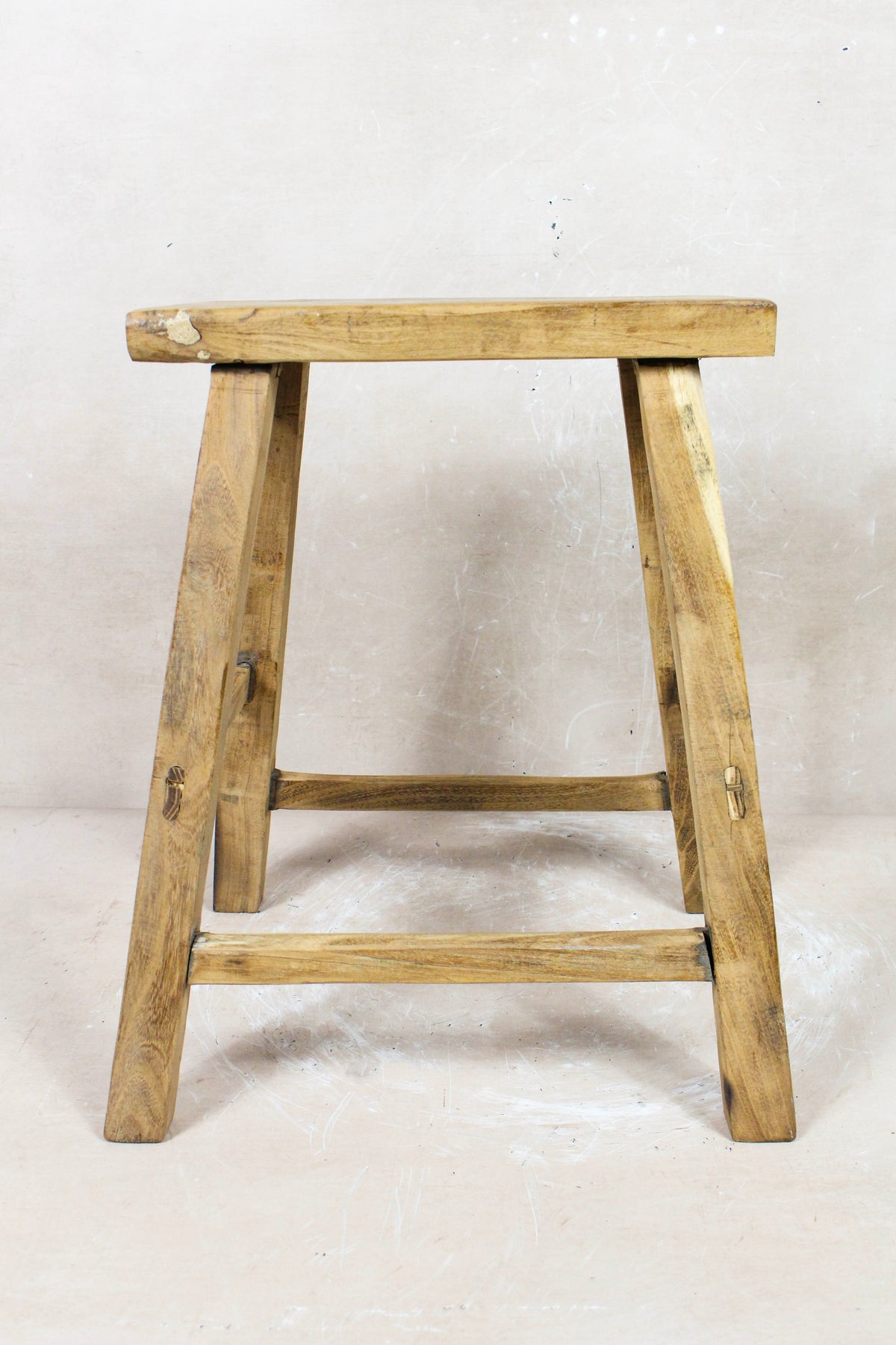 Vintage Rustic Stool - Elm wood - 101