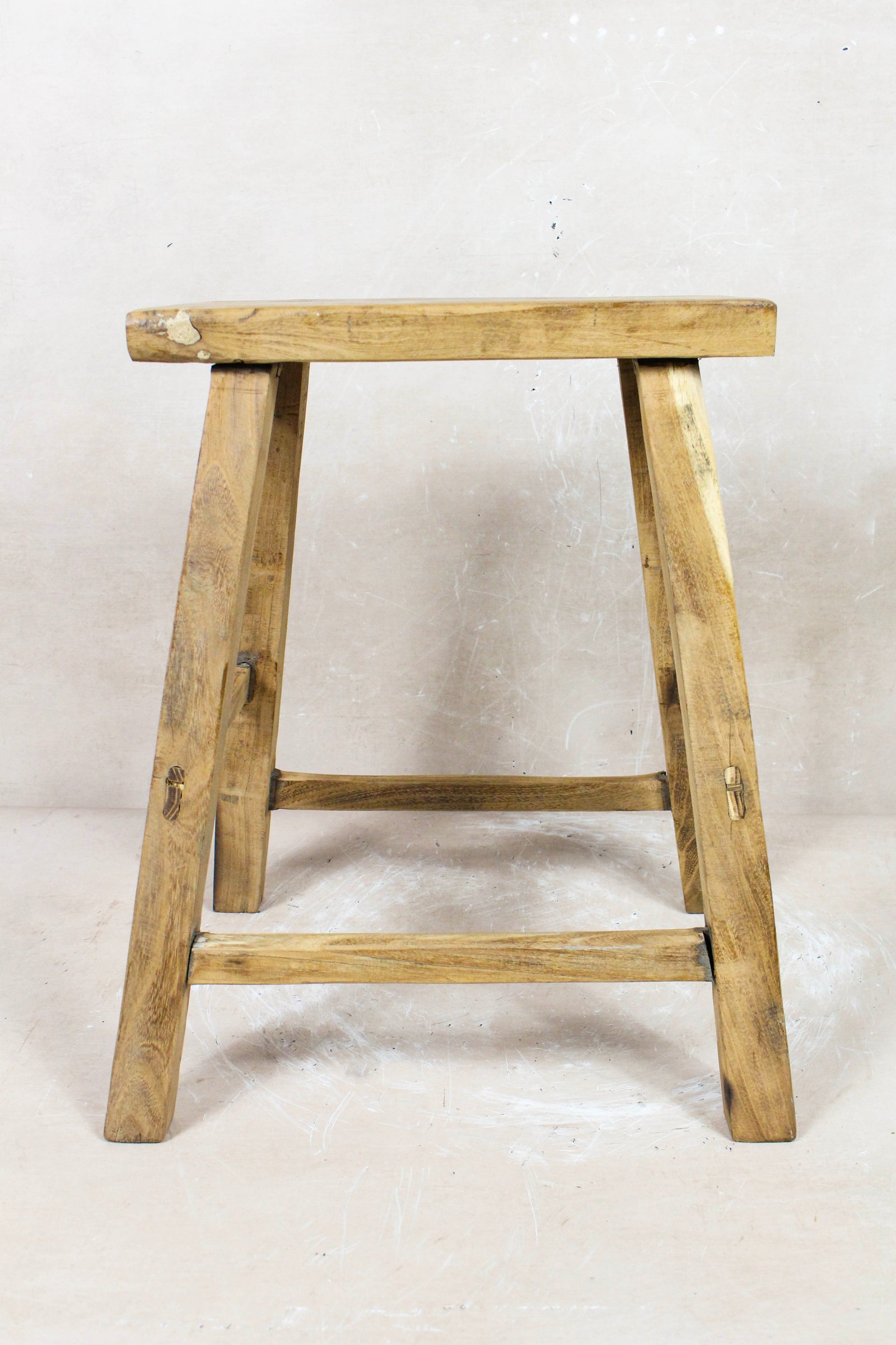 Vintage Rustic Stool - Elm wood - 101