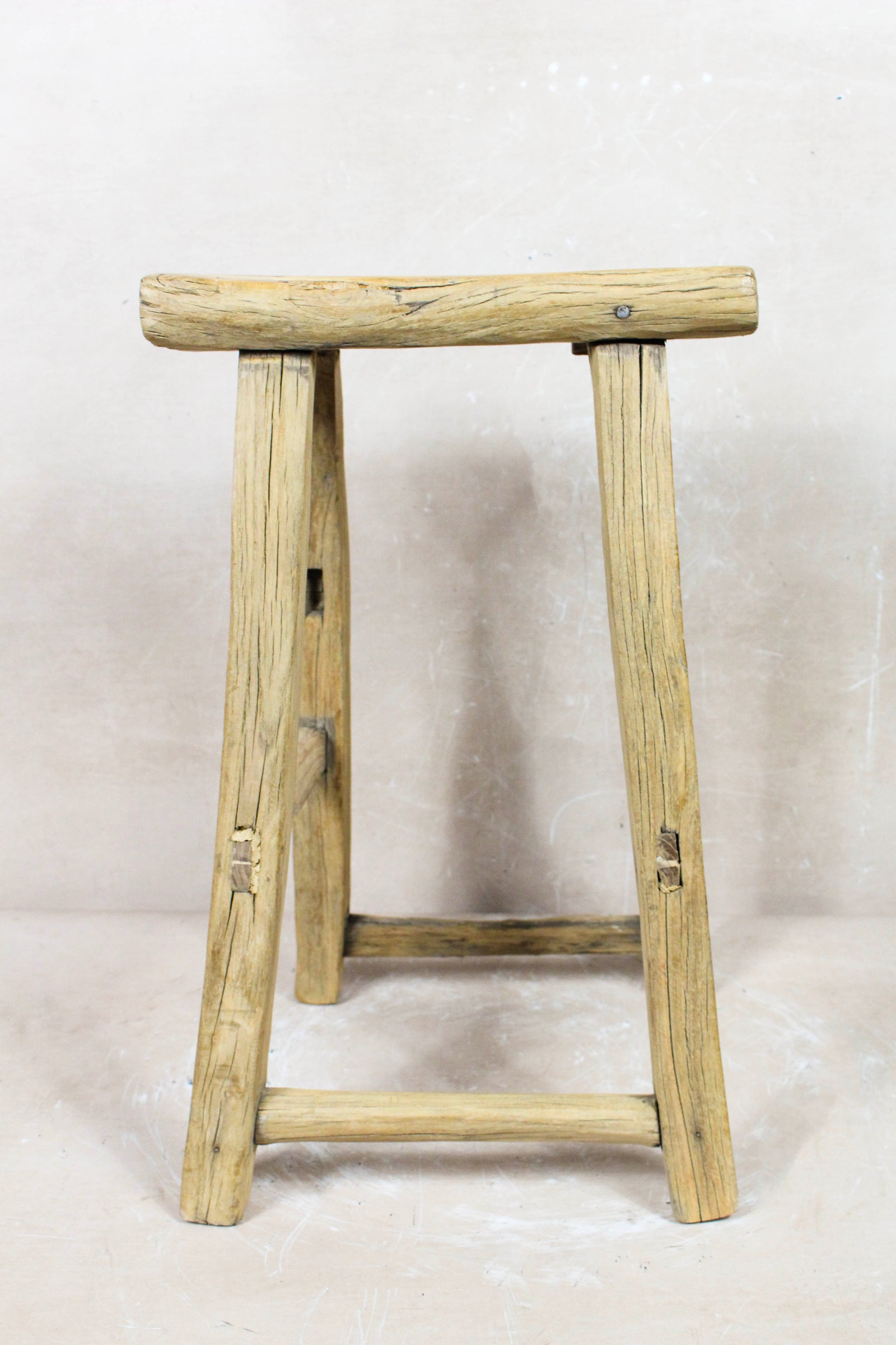 Vintage Rustic Stool - Elm wood - 103
