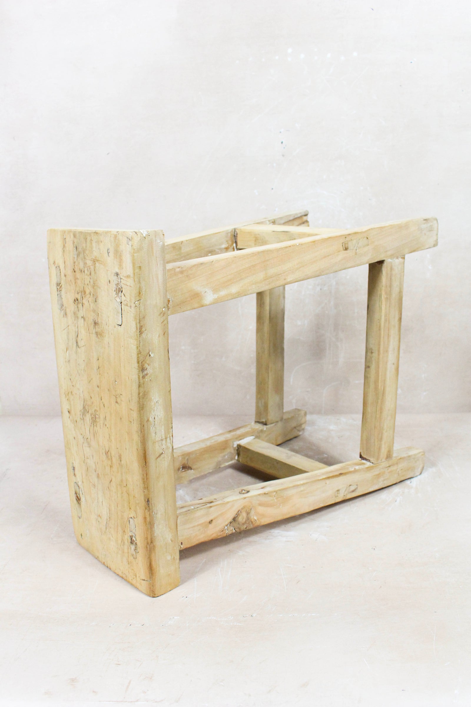 Vintage Rustic Stool - Elm wood - 105