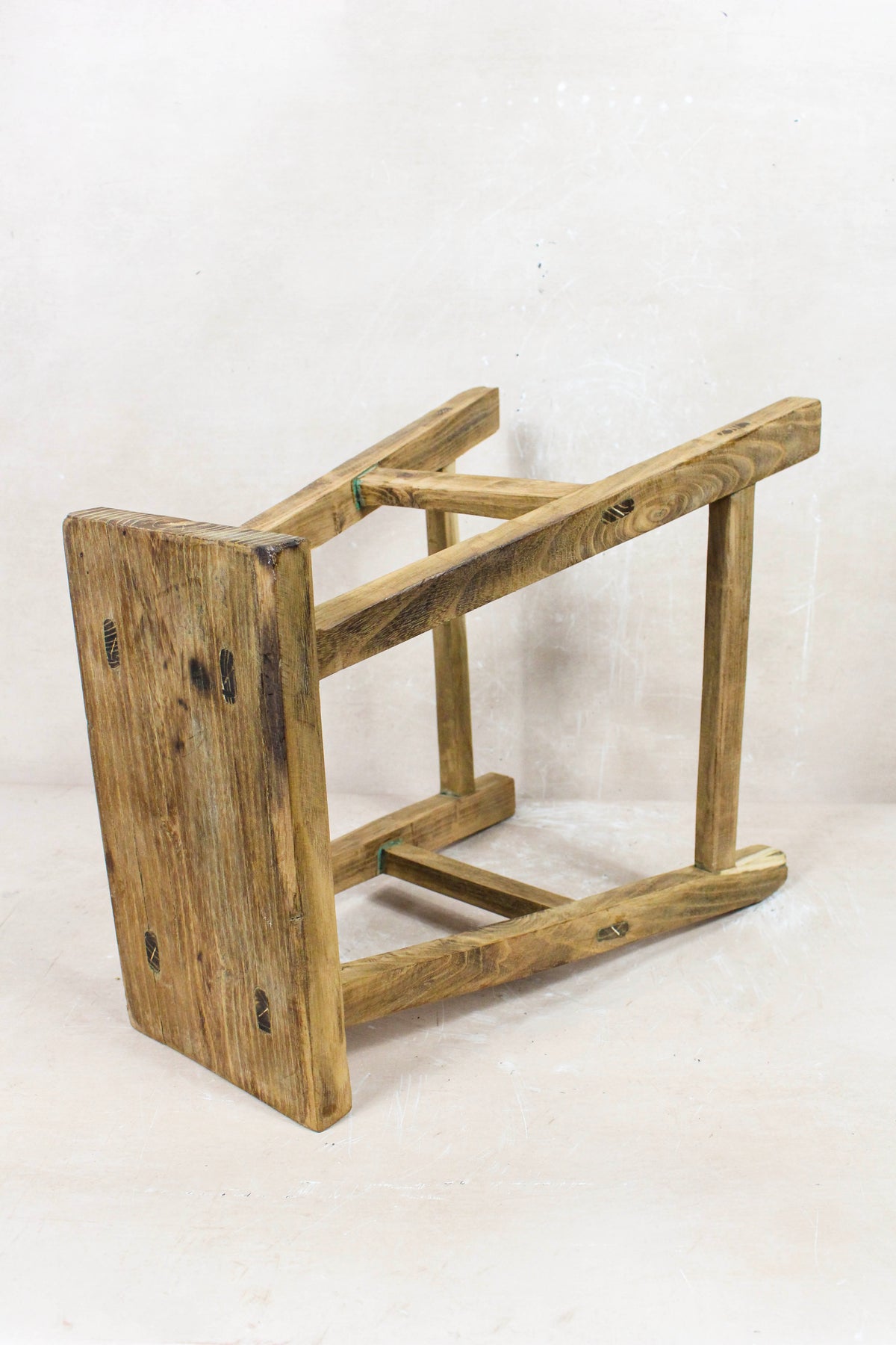 Vintage Rustic Stool - Elm wood - 106