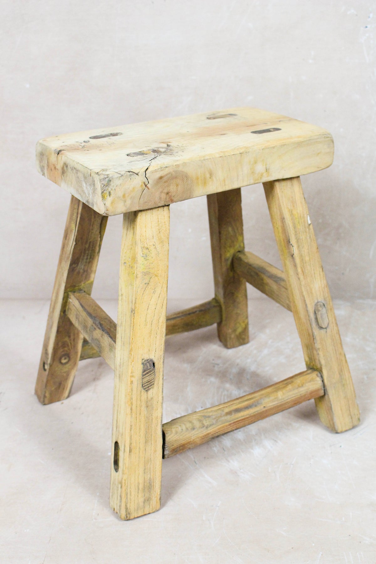Vintage Rustic Stool - Elm wood - Small - 113