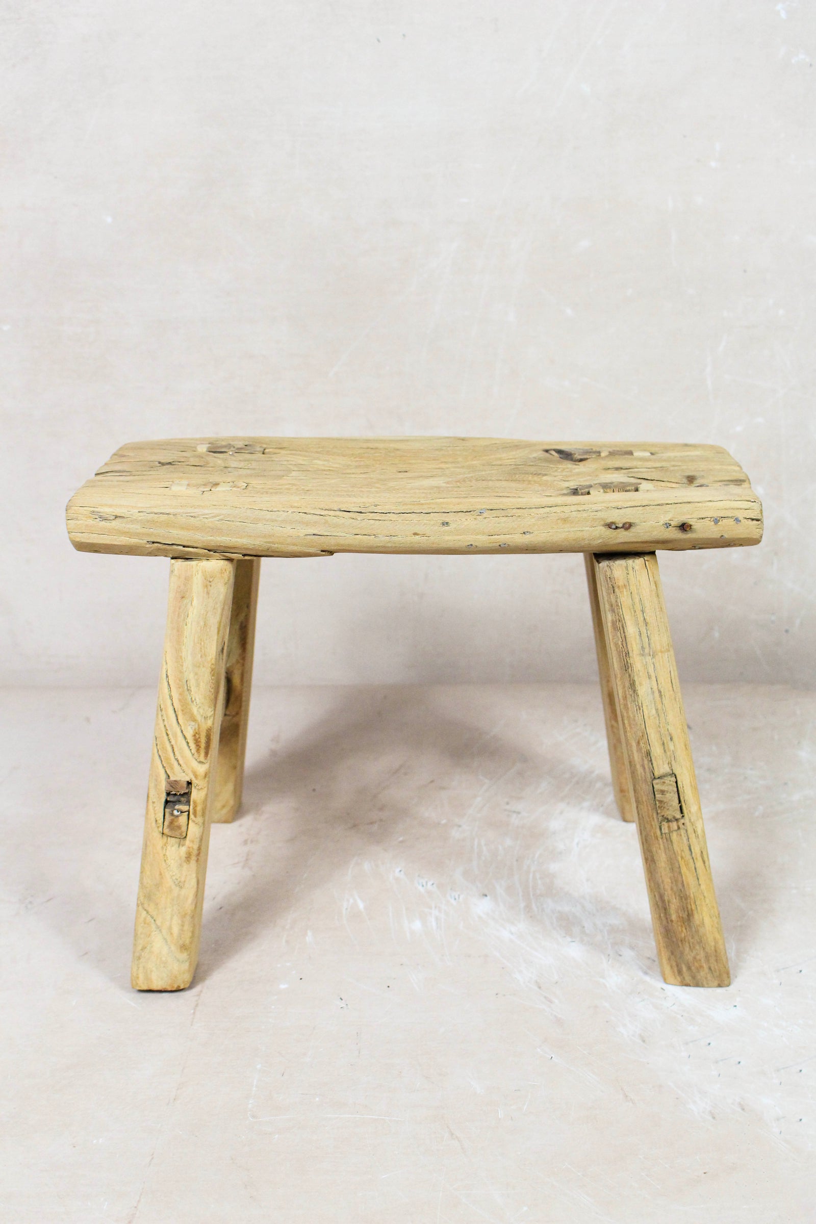Vintage Rustic Stool - Elm wood - Small - 123