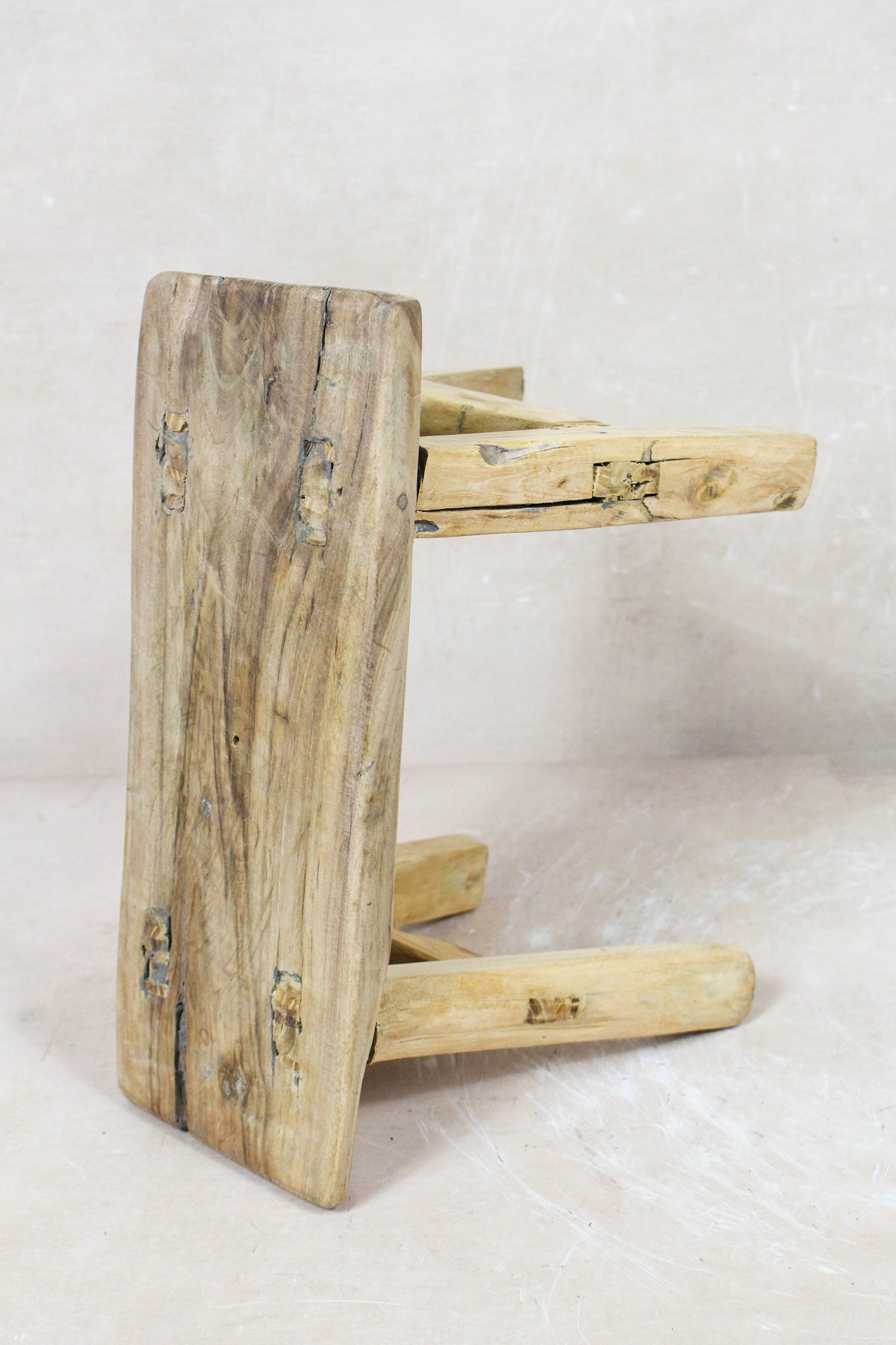 Vintage Rustic Stool - Elm wood - Small - 124