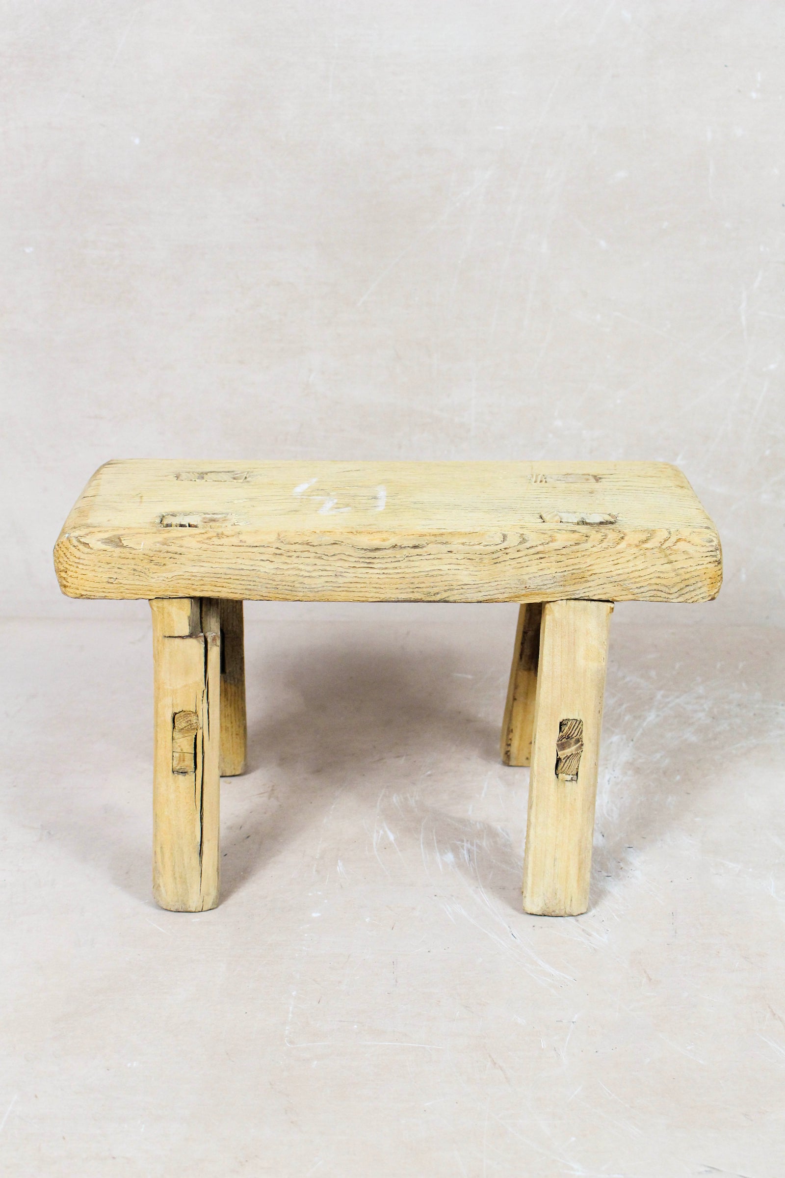 Vintage Rustic Stool - Elm wood - Small - 125