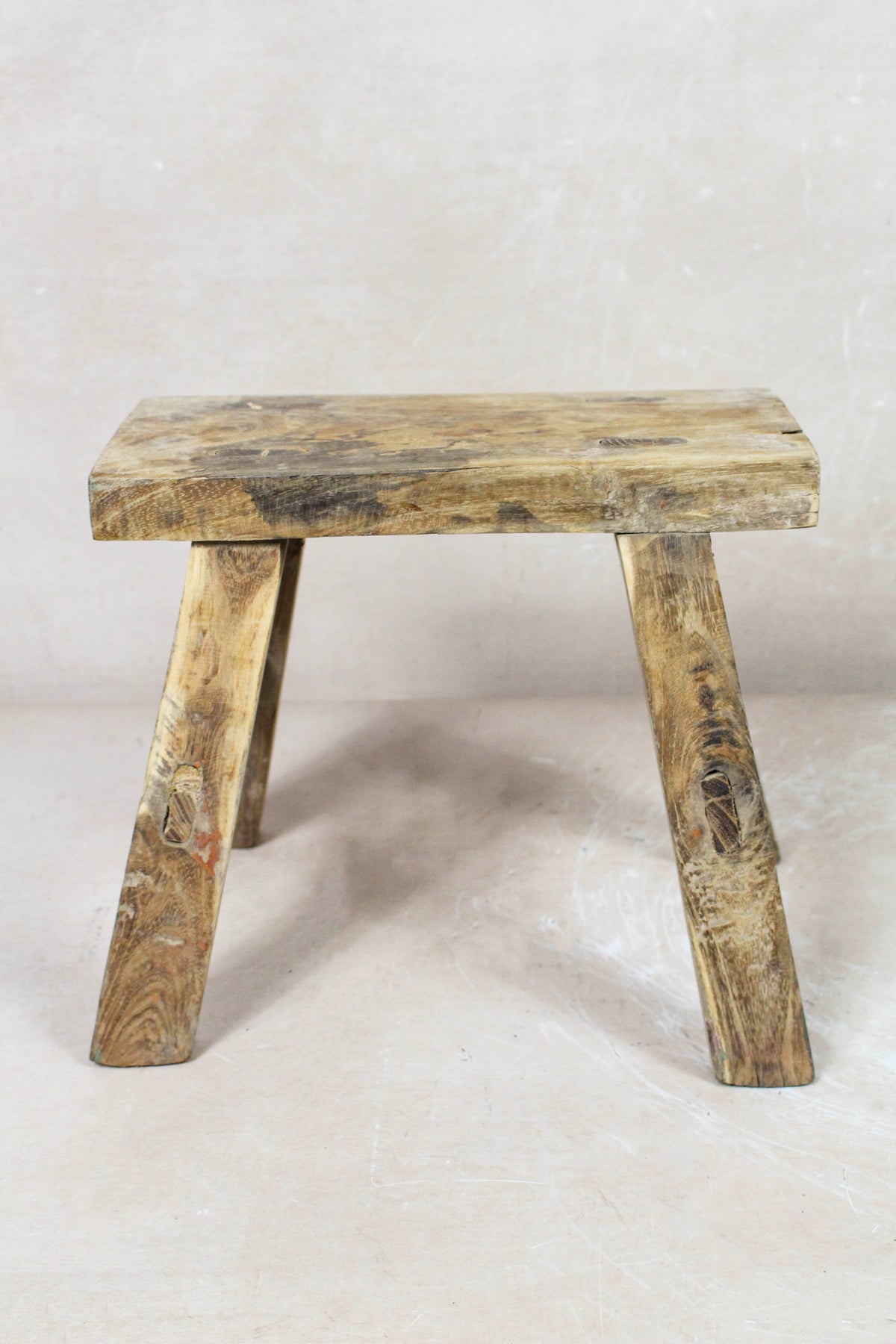 Vintage Rustic Stool - Elm wood - Small - 126