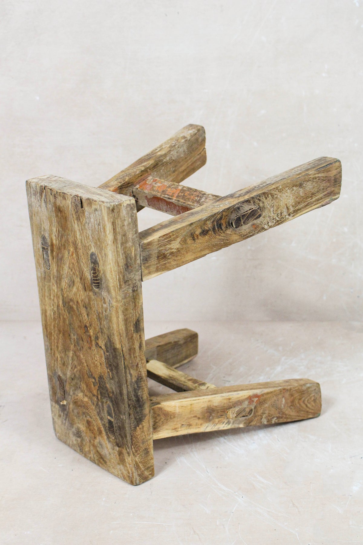 Vintage Rustic Stool - Elm wood - Small - 126