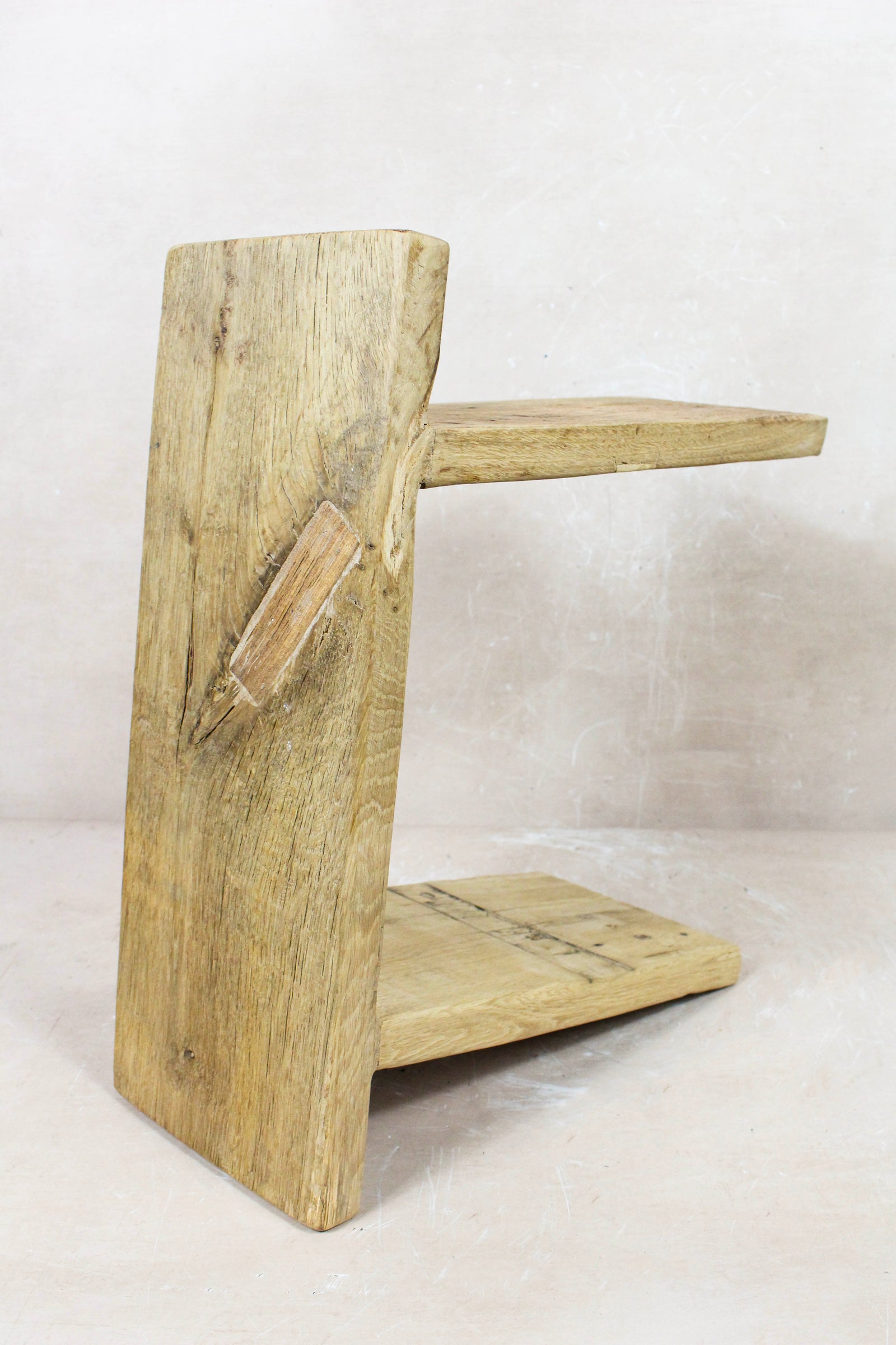 Vintage Rustic Square Elm Wood Stool - 133