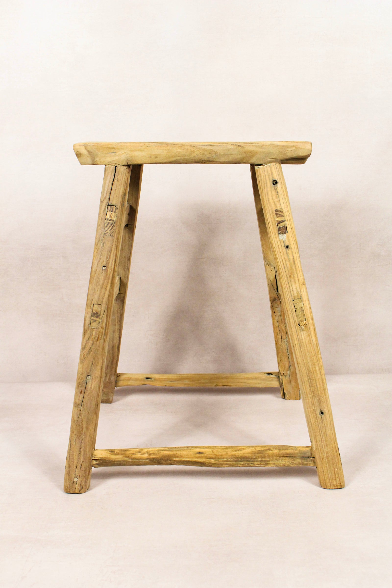 Vintage Rustic Stool - Elm wood - 136