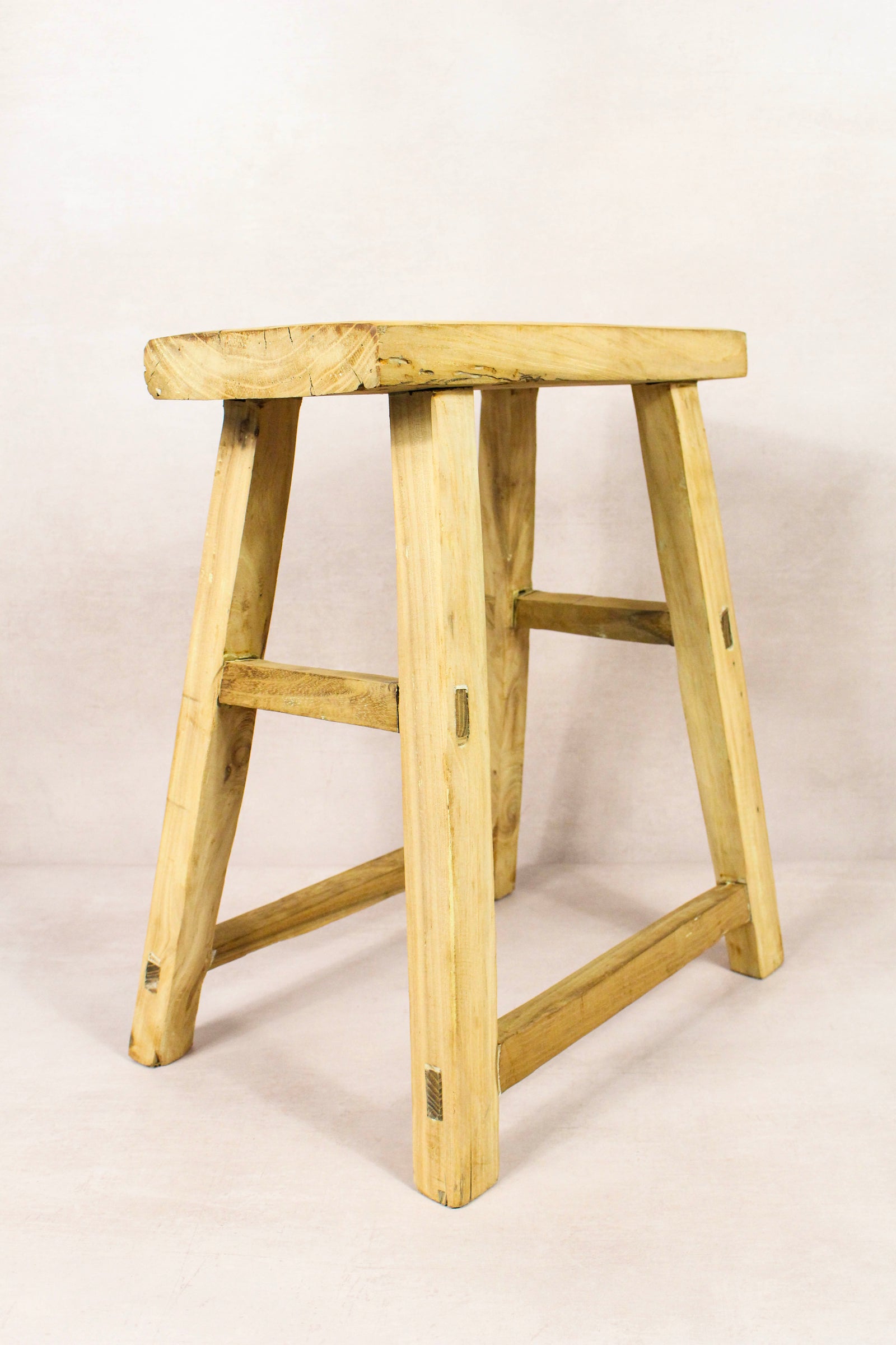 Vintage Rustic Stool - Elm wood - 139