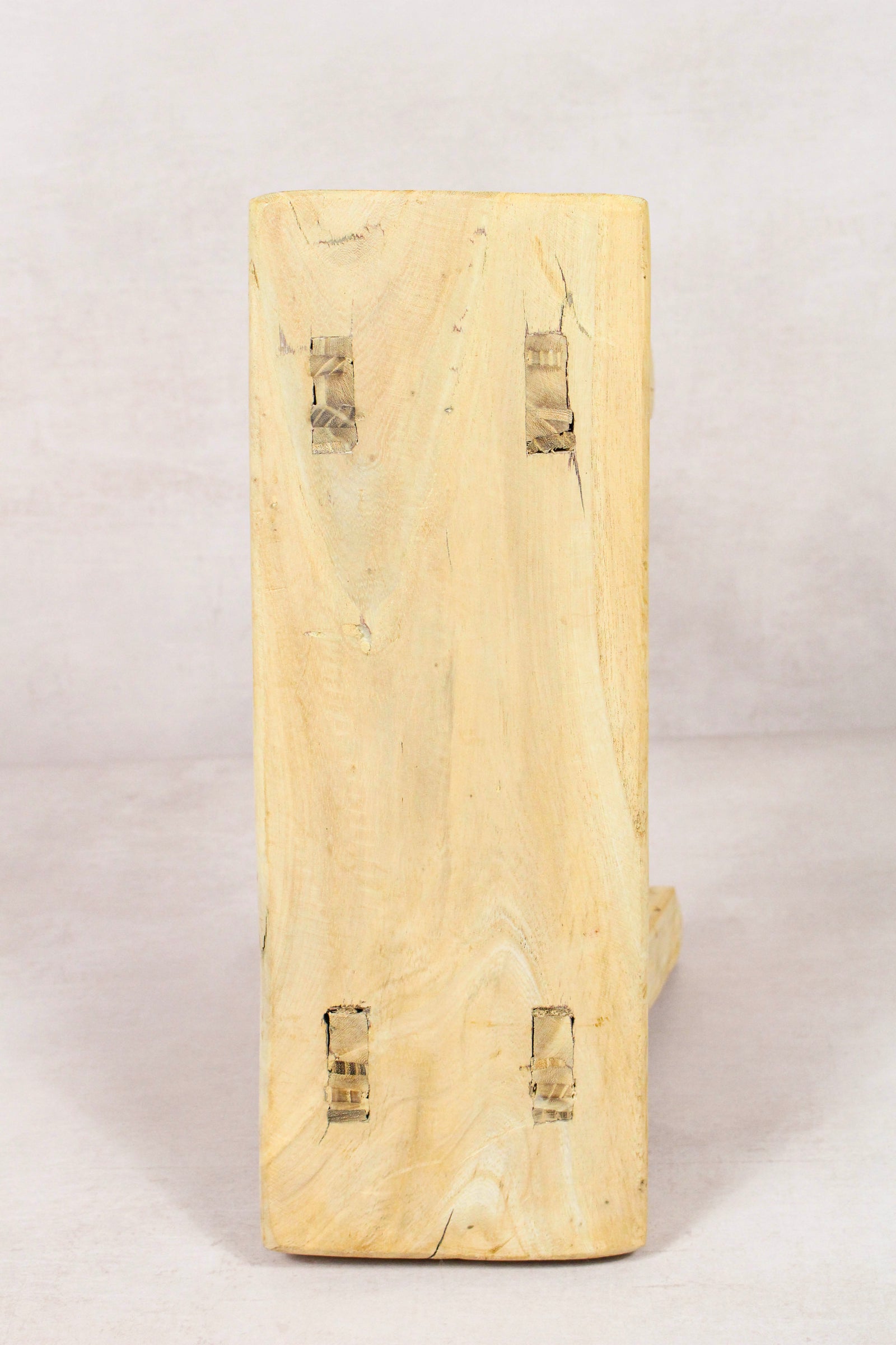 Small vintage rustic reclaimed elm wood stool 140 – Botanical Boys