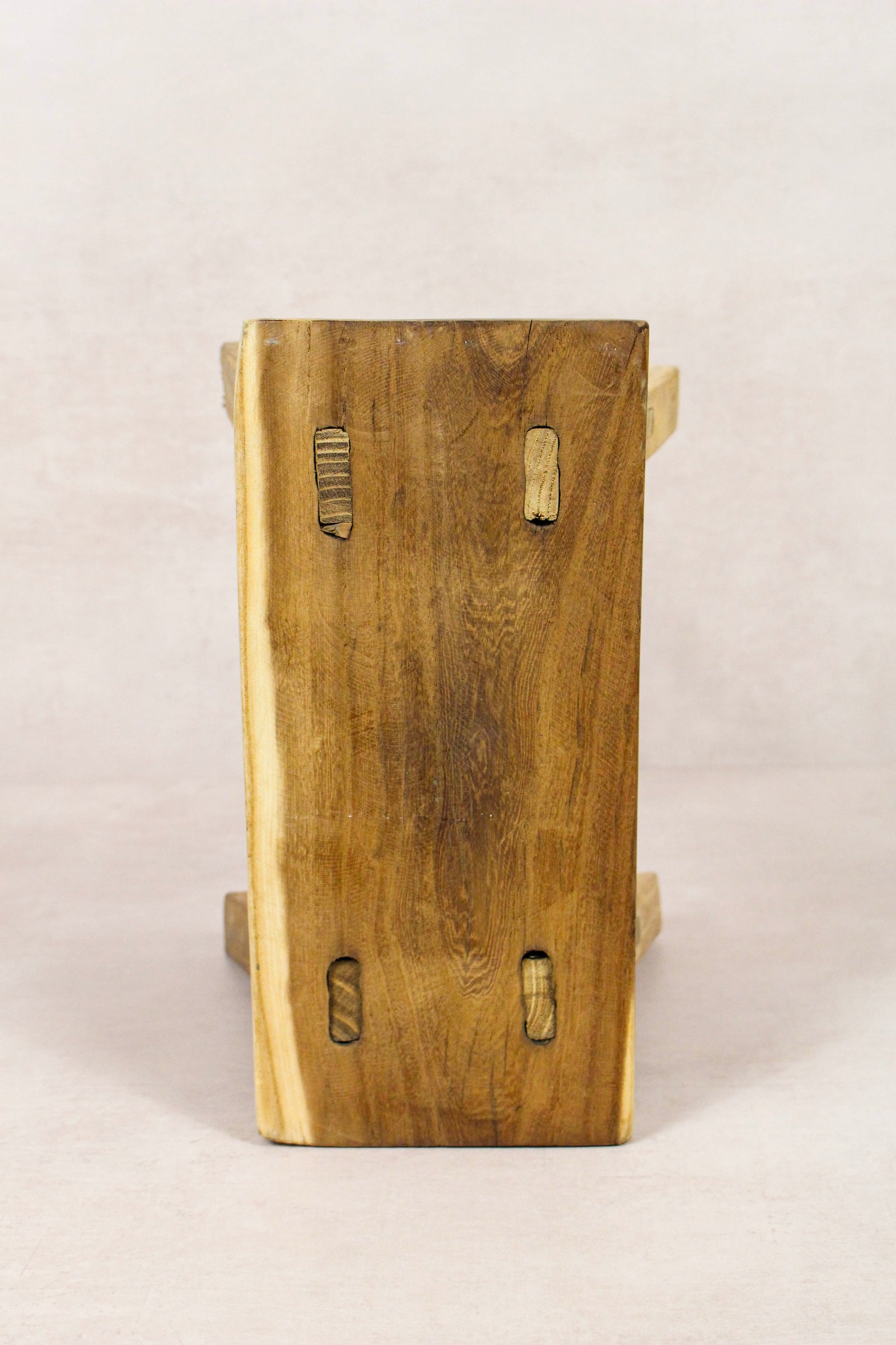 Small vintage rustic reclaimed elm wood stool 144 – Botanical Boys